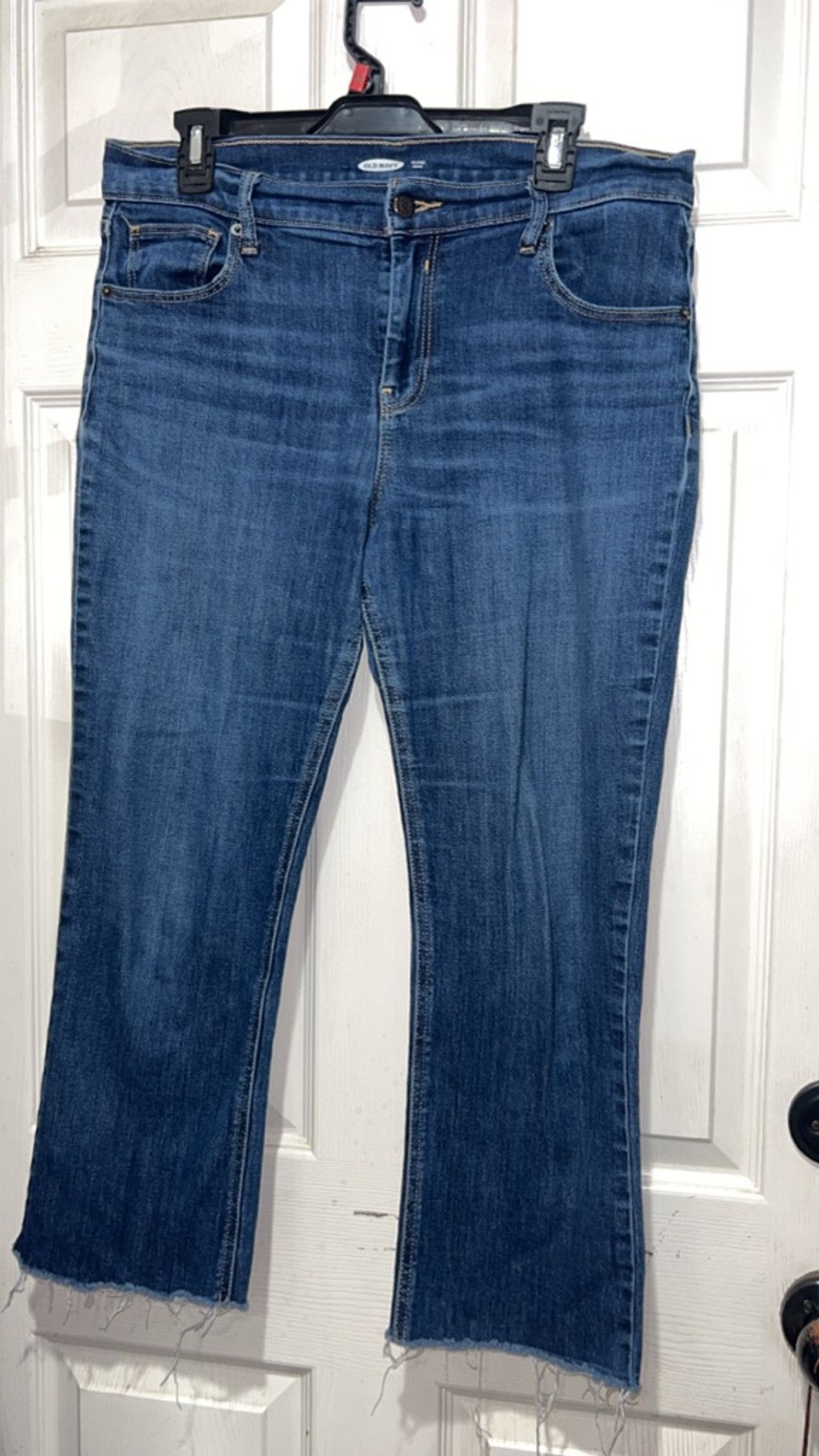 Old Navy Women's Old Navy Blue Flare Ankle Jeans Size 12 Size 34" / US 12 / IT 48 - 2 Thumbnail