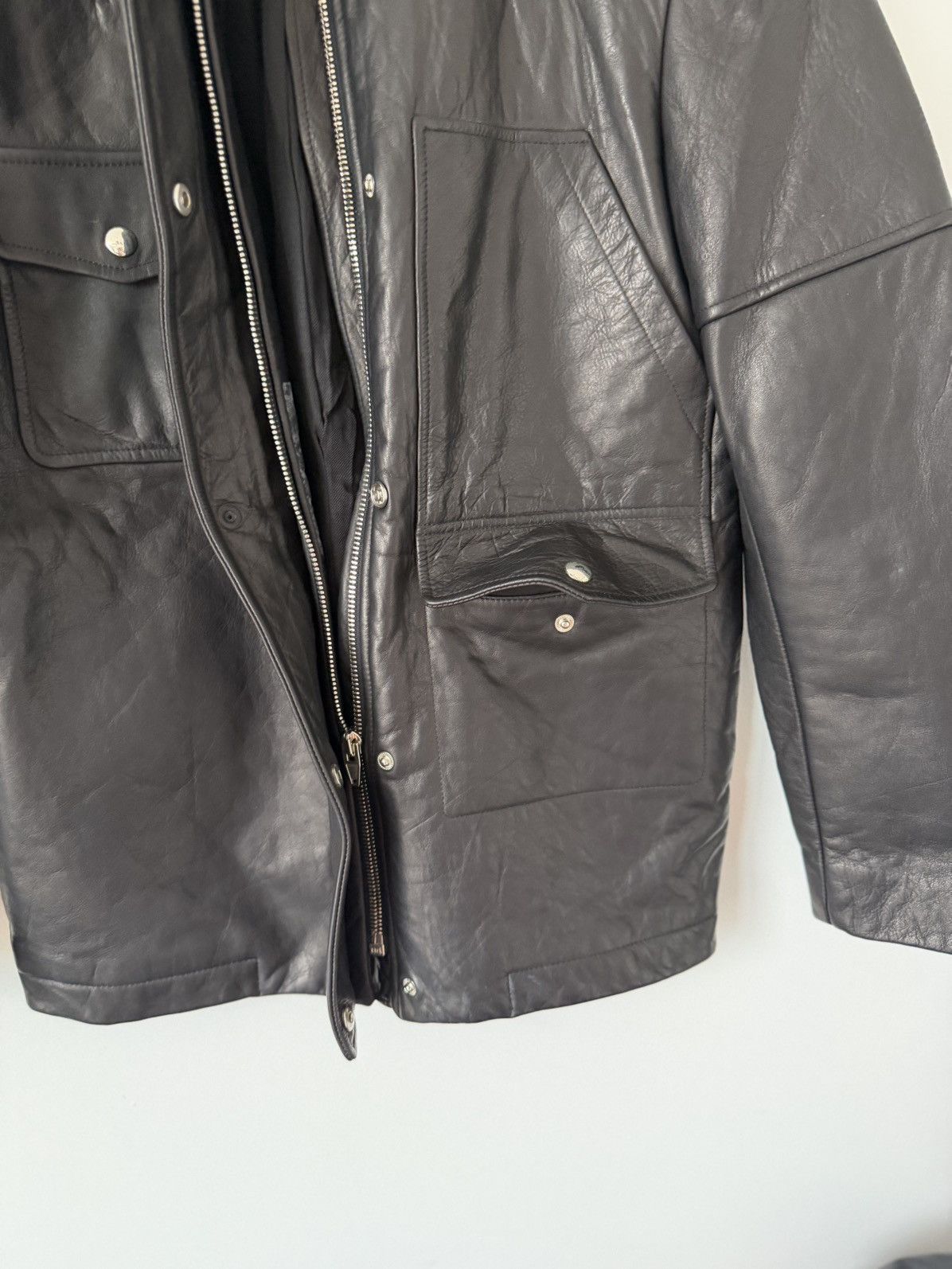 Alexander Wang Alexander Wang Heavy Leather Sample Bomber Jacket Archive M Size US L / EU 52-54 / 3 - 7 Thumbnail
