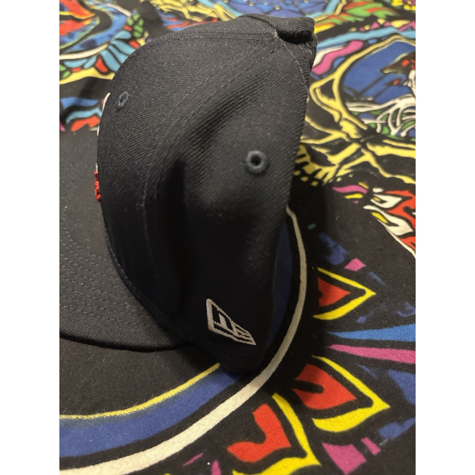 New Era Atlanta Braves Script New Era MLB Hat 7 5/8 Flex Fit Size ONE SIZE - 2 Thumbnail