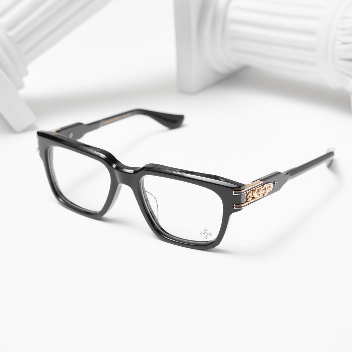 Chrome Hearts CHROME HEARTS BULGE BLACK GOLD PLATED GLASSES Size ONE SIZE - 1 Thumbnail