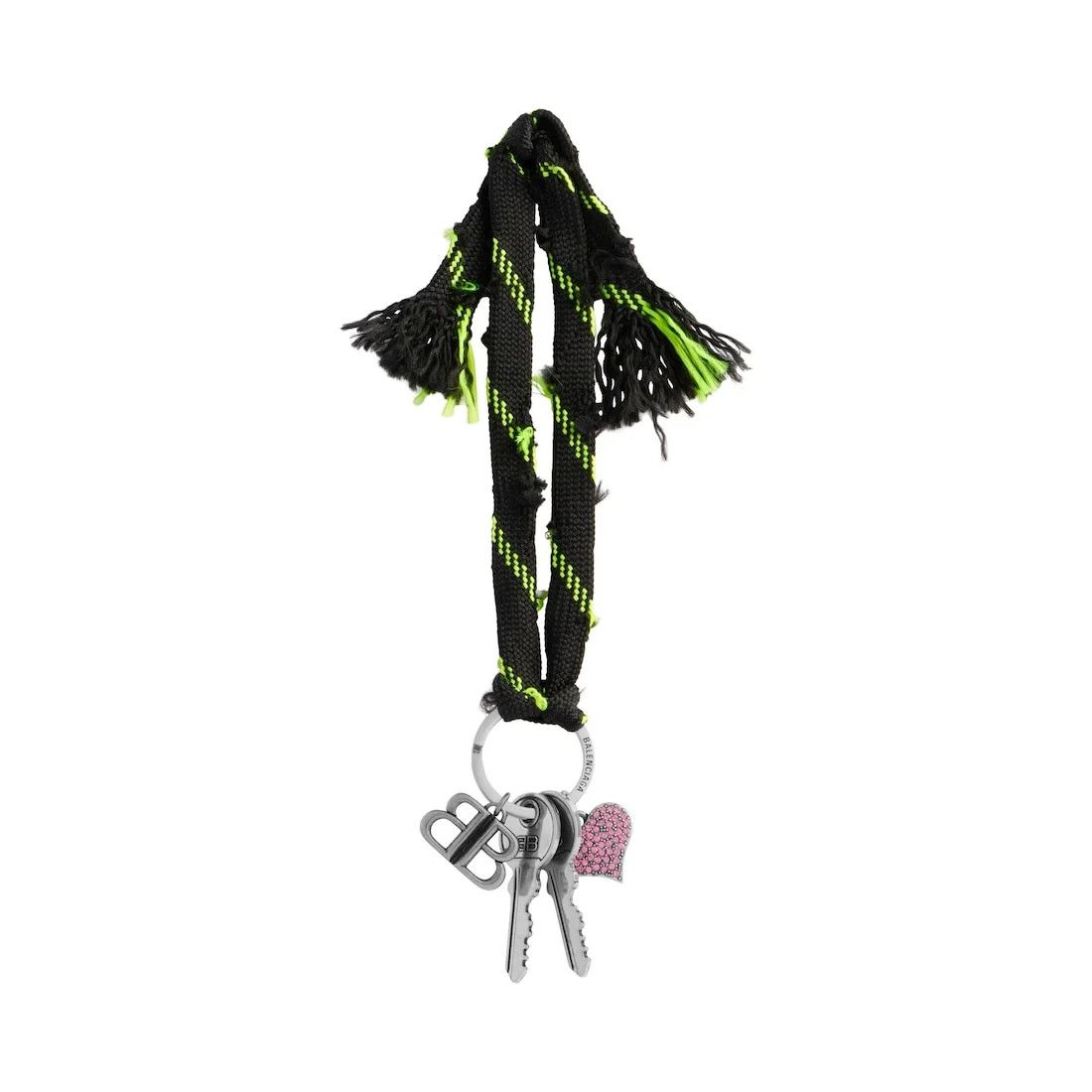 Balenciaga Charm/keychain Shoelace Bb in Black/neon Yellow Size ONE SIZE - 1 Thumbnail