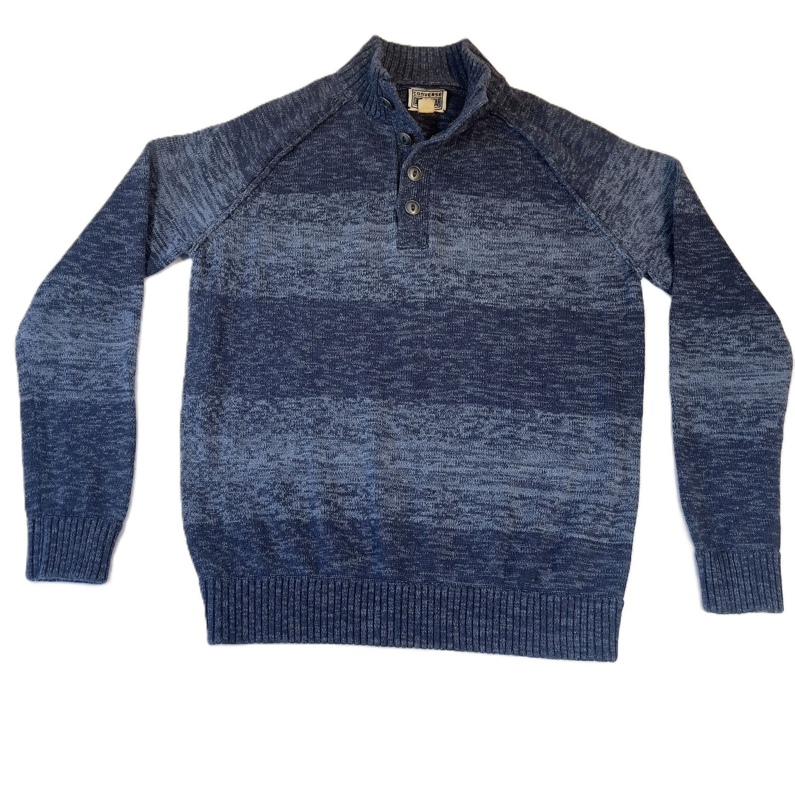Converse Converse One Star Henley Sweater Mens L 4 Button 100% Cotton Size US L / EU 52-54 / 3 - 1 Thumbnail