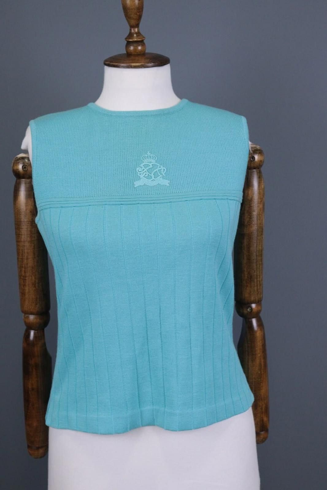 St. John St.John Collection By Marie Gray Blue Shirt / Dress Sz 6 Size M / US 6-8 / IT 42-44 - 2 Thumbnail