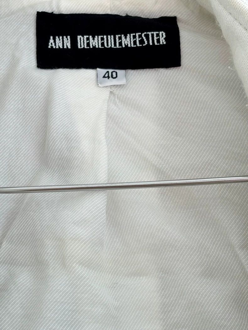 Ann Demeulemeester Ann Demeulemeester2000s zip tie Stooges white coat-2506 Size US L / EU 52-54 / 3 - 6 Thumbnail