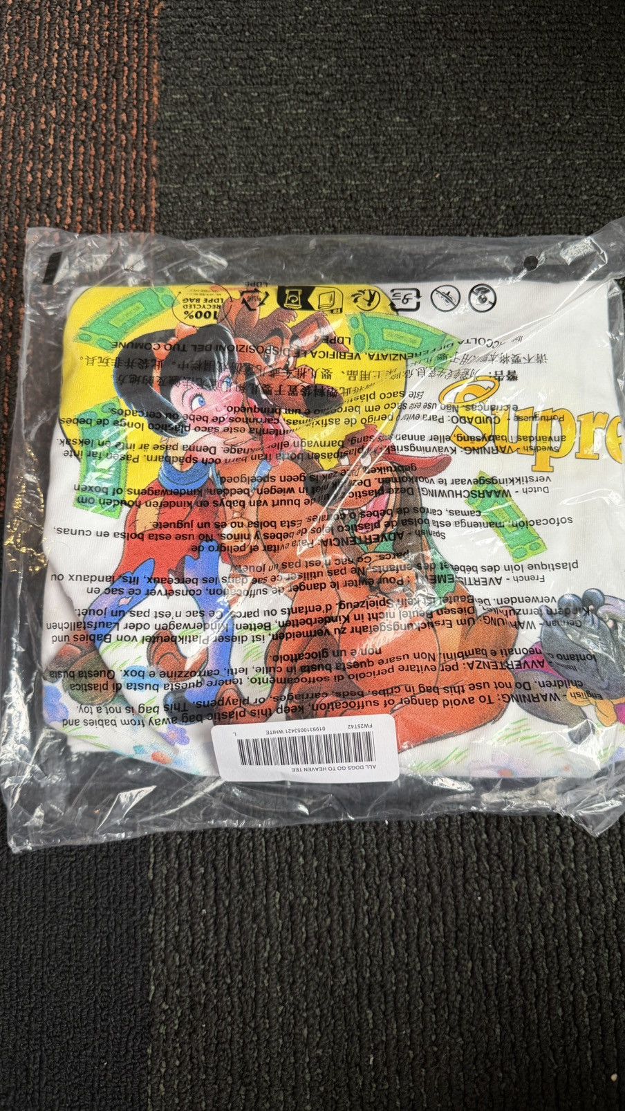 Supreme Supreme All dogs go to heaven tee (L) (White) Size US L / EU 52-54 / 3 - 3 Thumbnail