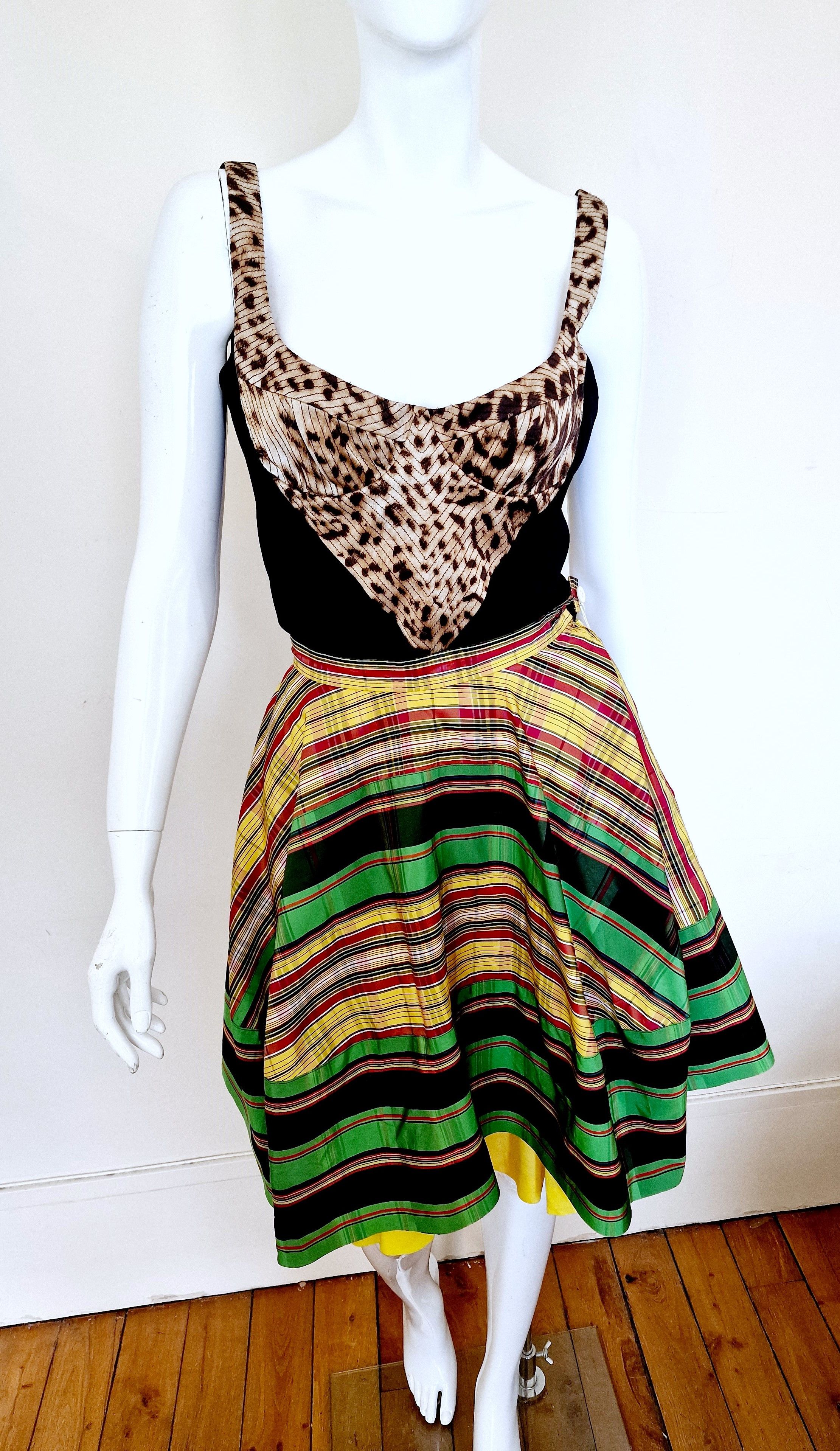 Roberto Cavalli Roberto Cavalli Leopard Tiger Lace up Large Bustier Corset Size L / US 10 / IT 46 - 7 Thumbnail