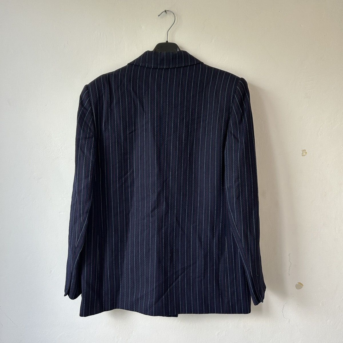 Dior 70s Silk Christian Dior blazer navy striped Size XL / US 12-14 / IT 48-50 - 8 Thumbnail