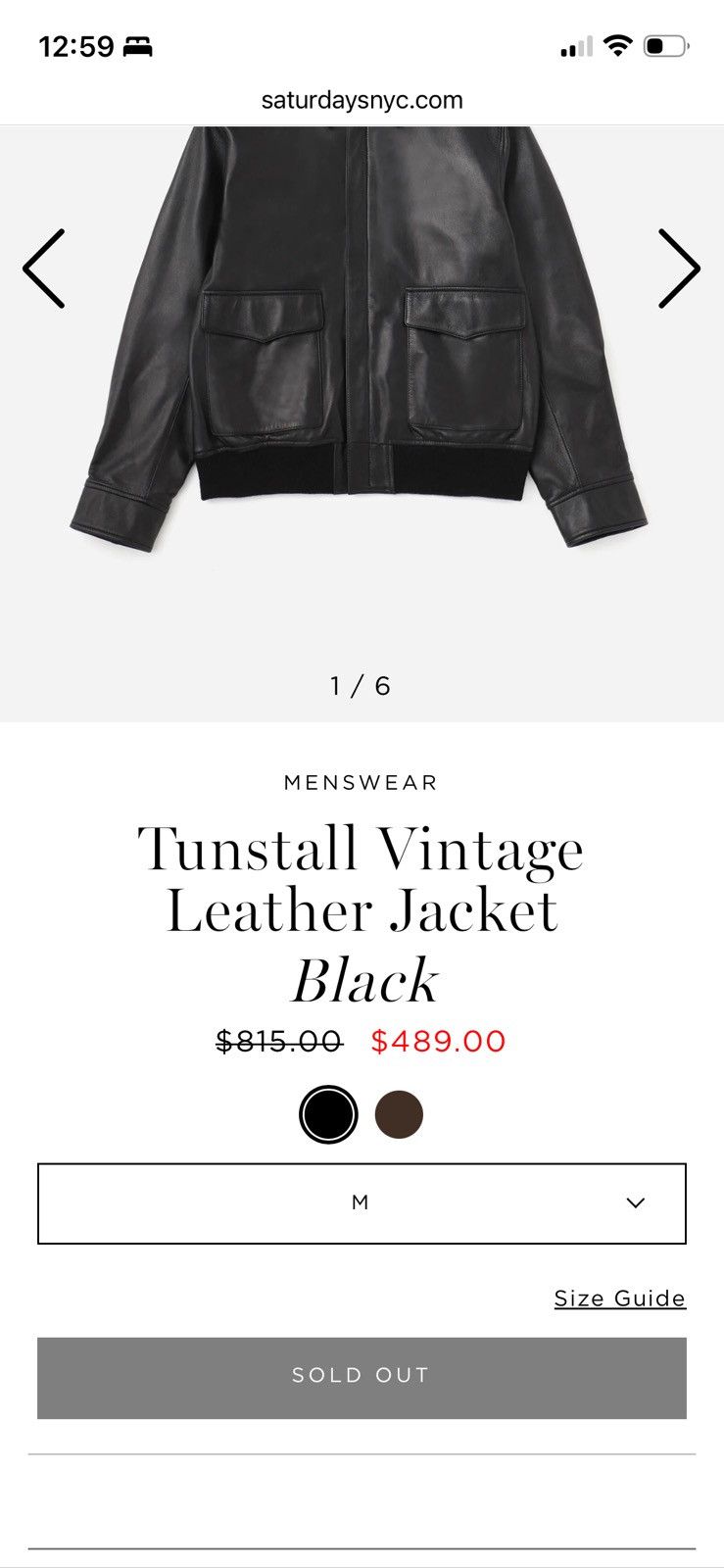 Saturdays NYC Saturdays NYC Tunstall Leather Jacket | black M Size US M / EU 48-50 / 2 - 2 Thumbnail