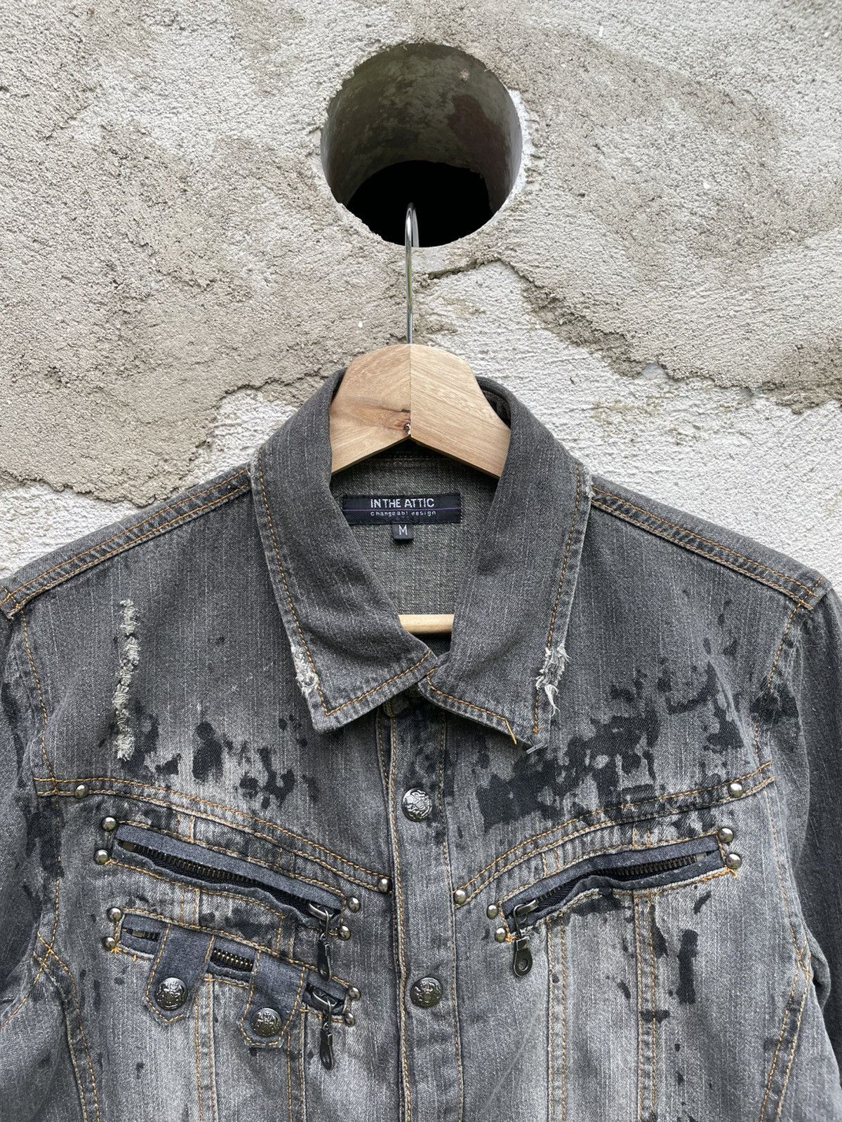 In The Attic In The Attic Changeabl Design Denim Jacket Distressed Size US M / EU 48-50 / 2 - 9 Thumbnail