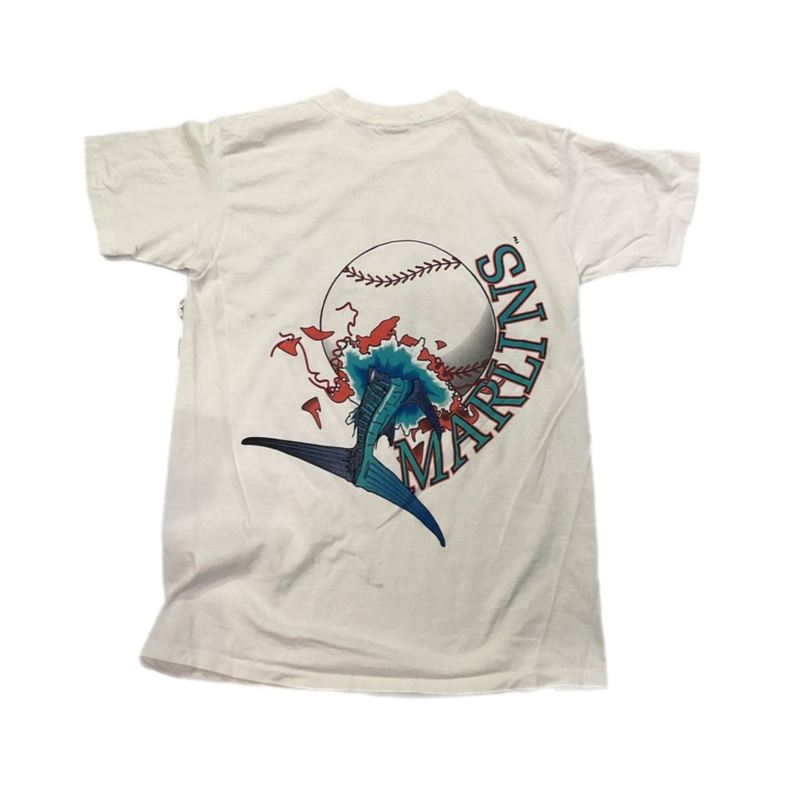 Nutmeg Vintage 90s Nutmeg Florida Marlins T-Shirt Size US L / EU 52-54 / 3 - 2 Thumbnail