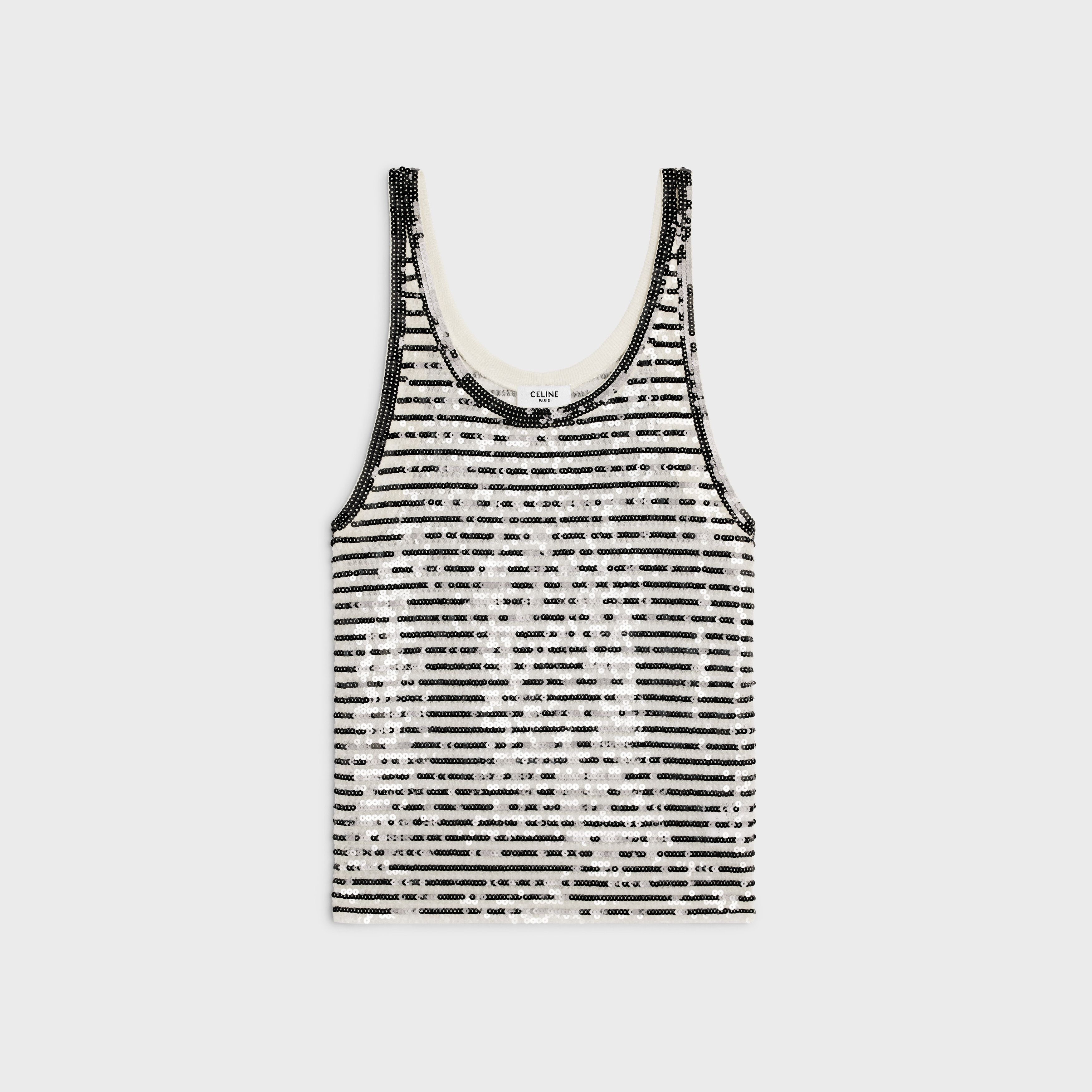 Celine o1y0725 Tank Top in Black/White Size S / US 4 / IT 40 - 1 Thumbnail