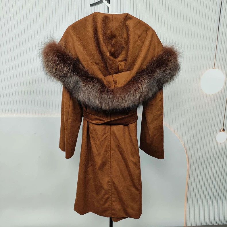 Max Mara Max Mara Wool coat long brown Size L / US 10 / IT 46 - 2 Thumbnail