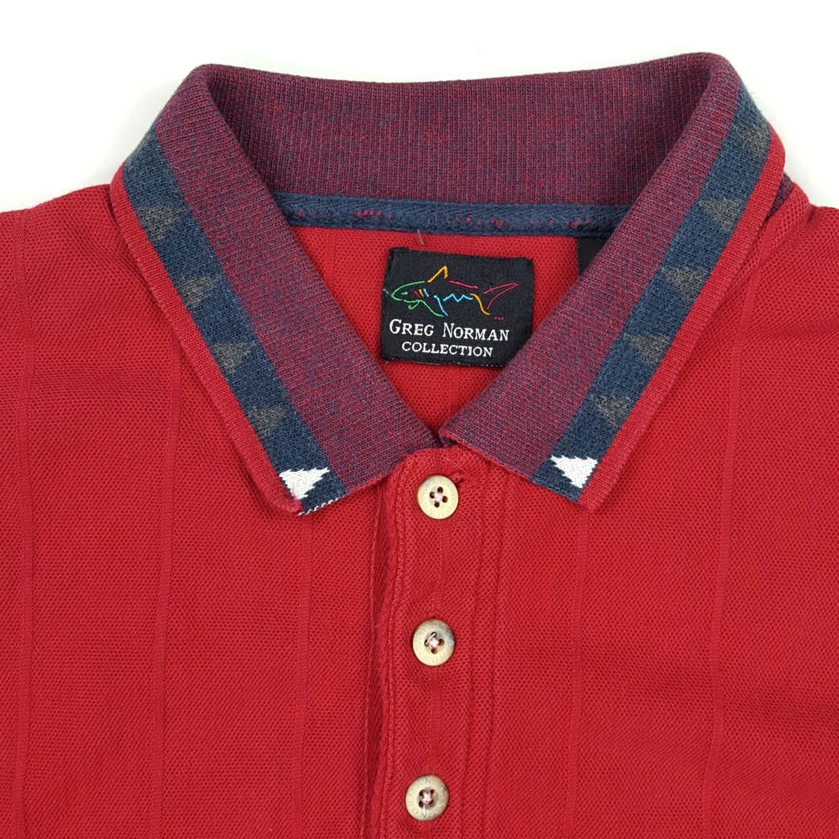 Vintage VINTAGE Greg Norman Golf Shark Logo Men's XL Red Collared Polo Shirt 90s Preppy Casual Sports Shirt Polo Men Red XL Size US XL / EU 56 / 4 - 3 Thumbnail