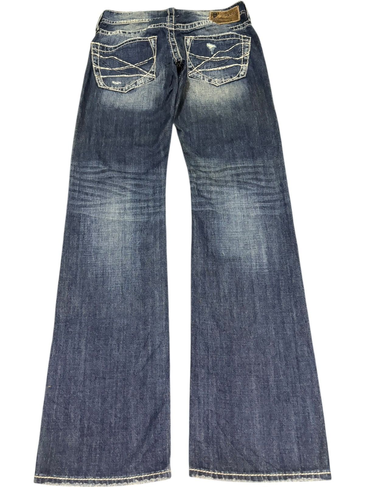 Replay Vintage Japanese Brand Faded Wash Distress Flare Jeans Size US 30 / EU 46 - 2 Thumbnail