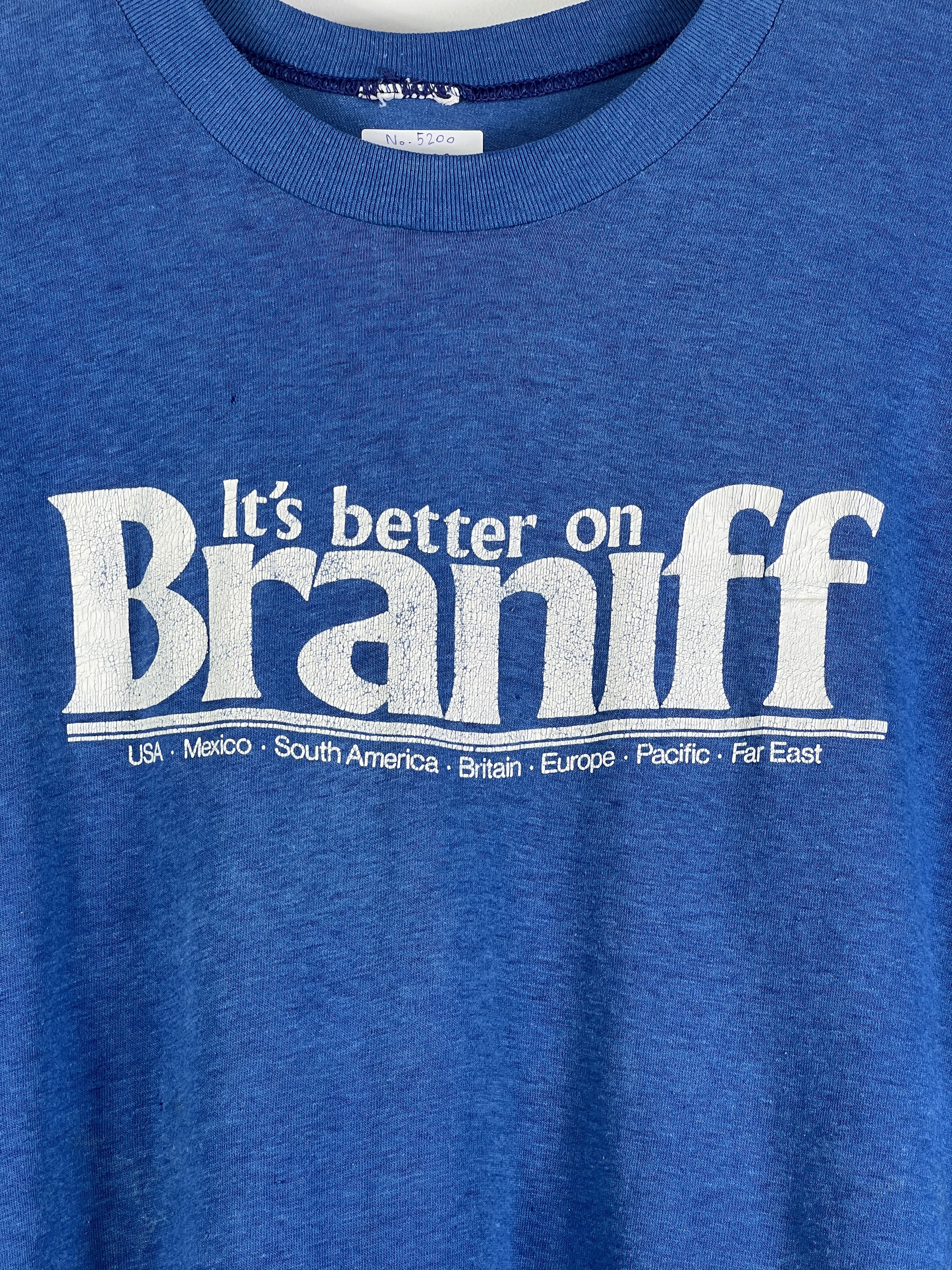 Vintage No.5200 Vintage 90s Braniff Airways Promo Graphic Tee Size US XL / EU 56 / 4 - 2 Thumbnail