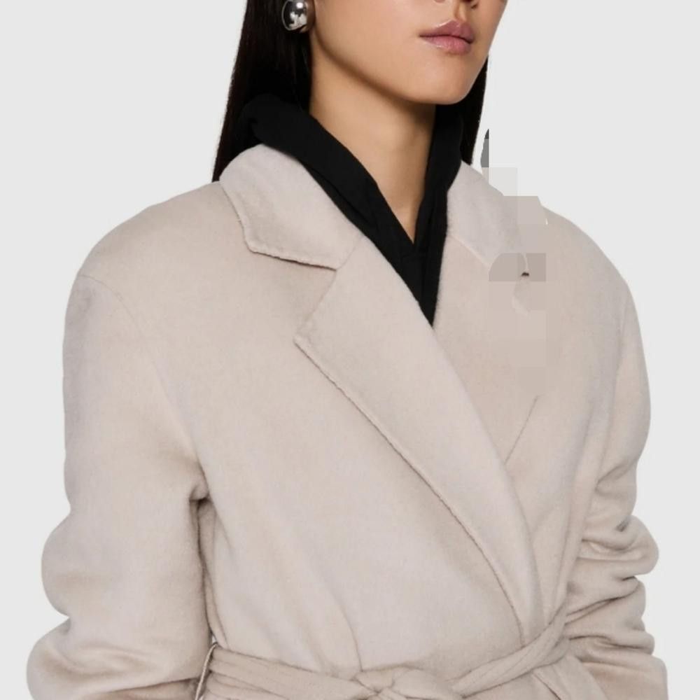 Designer Rebecca Minkoff Double Face Wool Belted Wrap Coat Size XL Size XL / US 12-14 / IT 48-50 - 2 Thumbnail