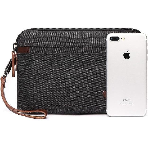 Other Canvas Bag Large Clutch Bag Wallet Purse Zipper Pouch Handba Size ONE SIZE - 5 Thumbnail