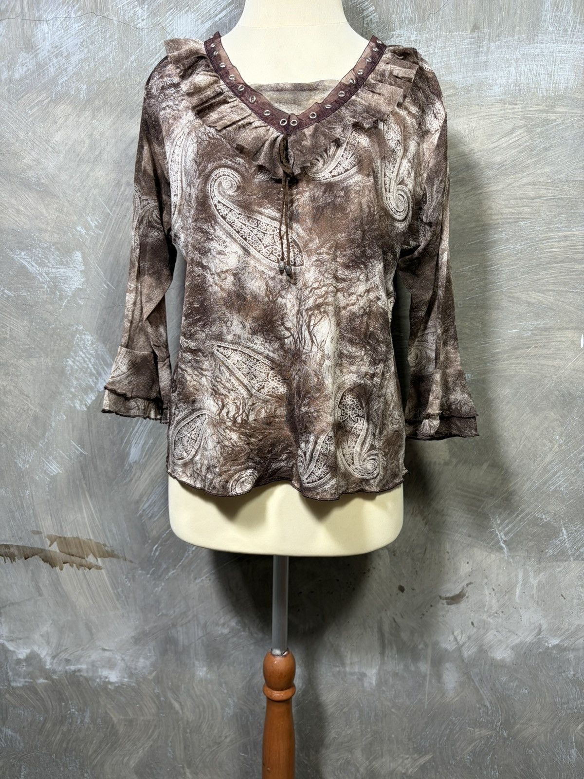 Le Grande Bleu (L.G.B.) Unknown - Japanese Y2K Women Mesh Tops Size M / US 6-8 / IT 42-44 - 3 Thumbnail