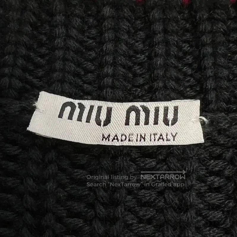 Miu Miu Miu Miu Black Cashmere Sweater with Floral Detail . Size M / US 6-8 / IT 42-44 - 5 Thumbnail