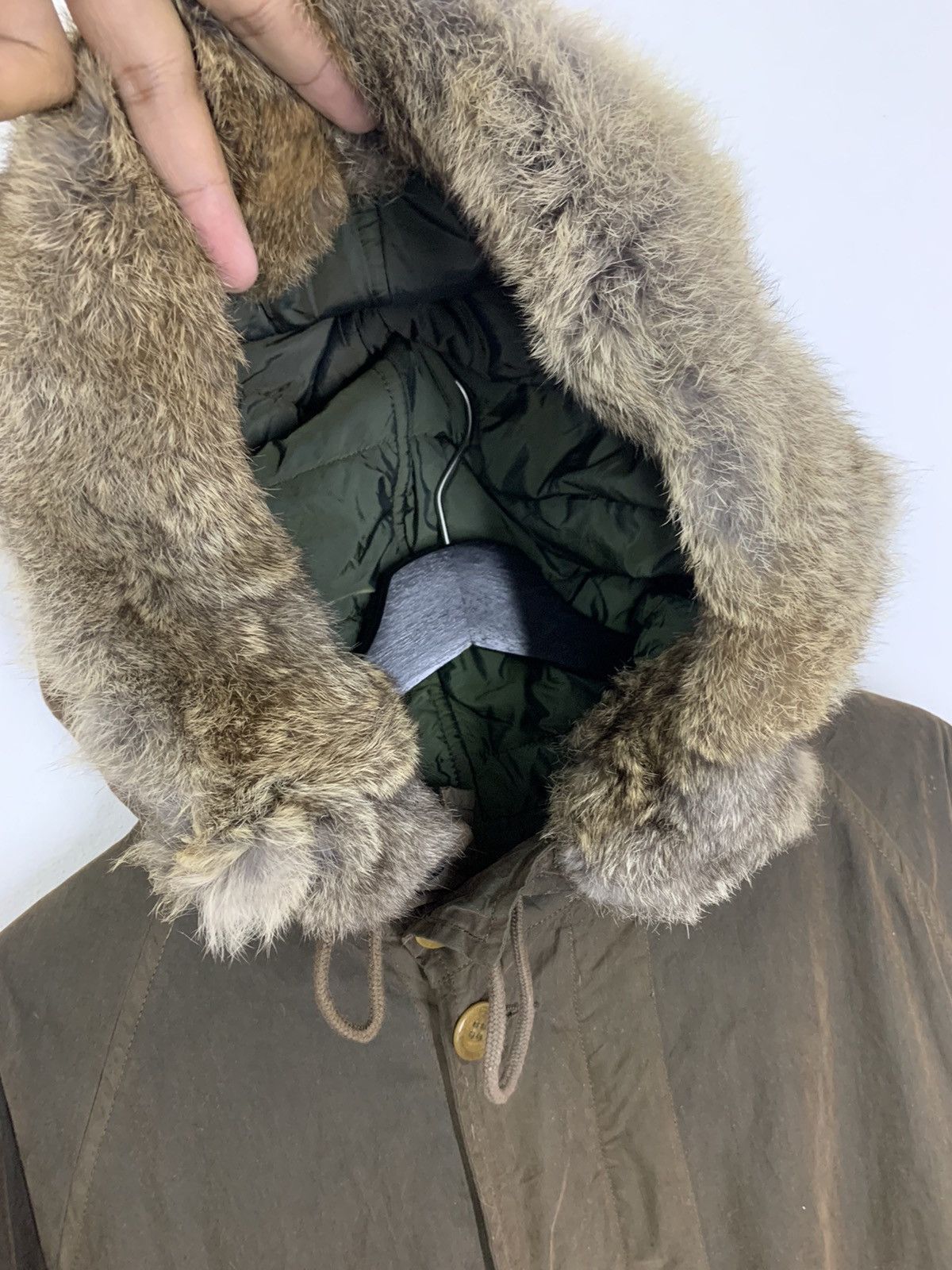 C.P. Company Archive Norge Waxed Puffer Lining Rabbit Fur Hoodie Size US XL / EU 56 / 4 - 12 Thumbnail