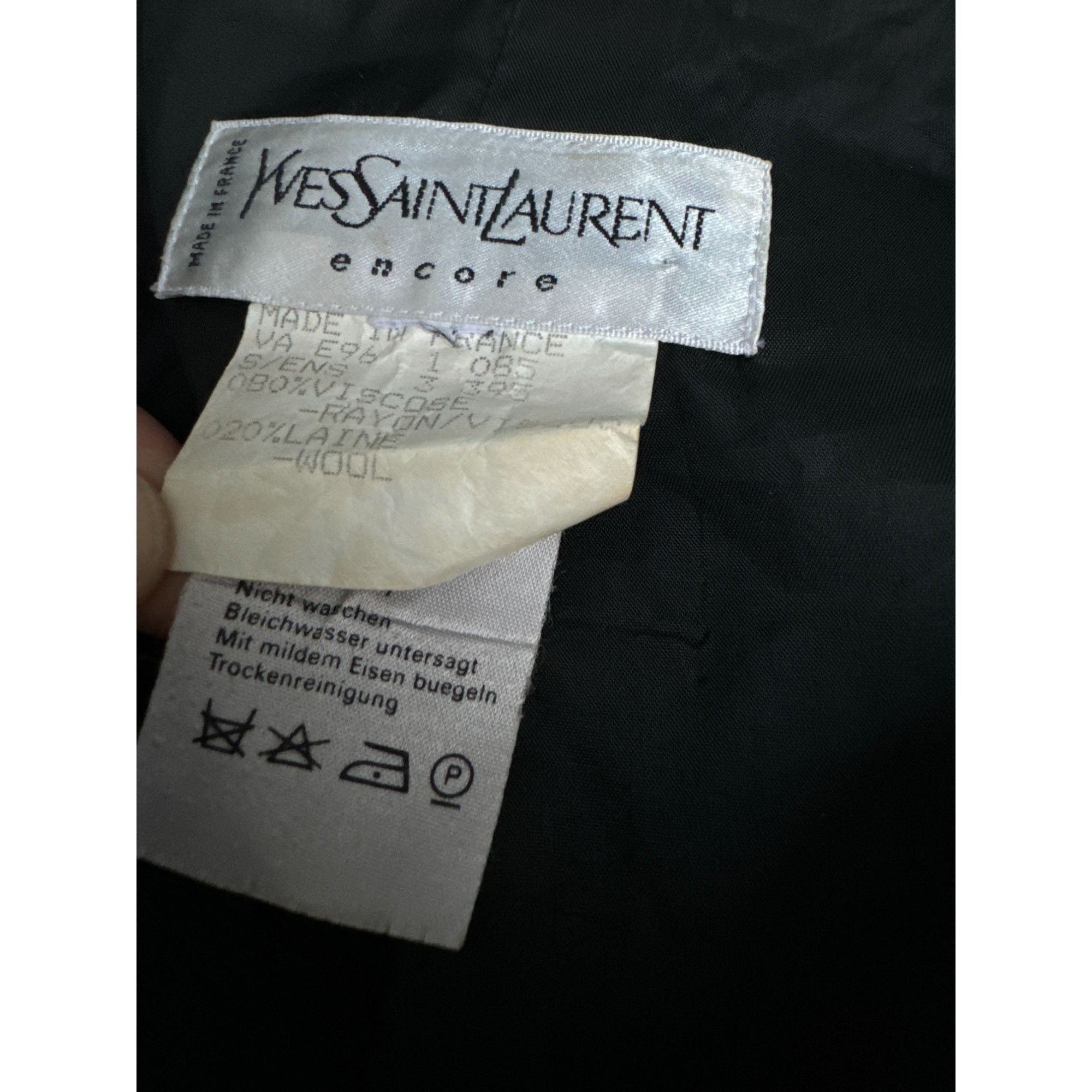 Yves Saint Laurent Spring 1996 Black Blazer Jacket Size L / US 10 / IT 46 - 5 Thumbnail