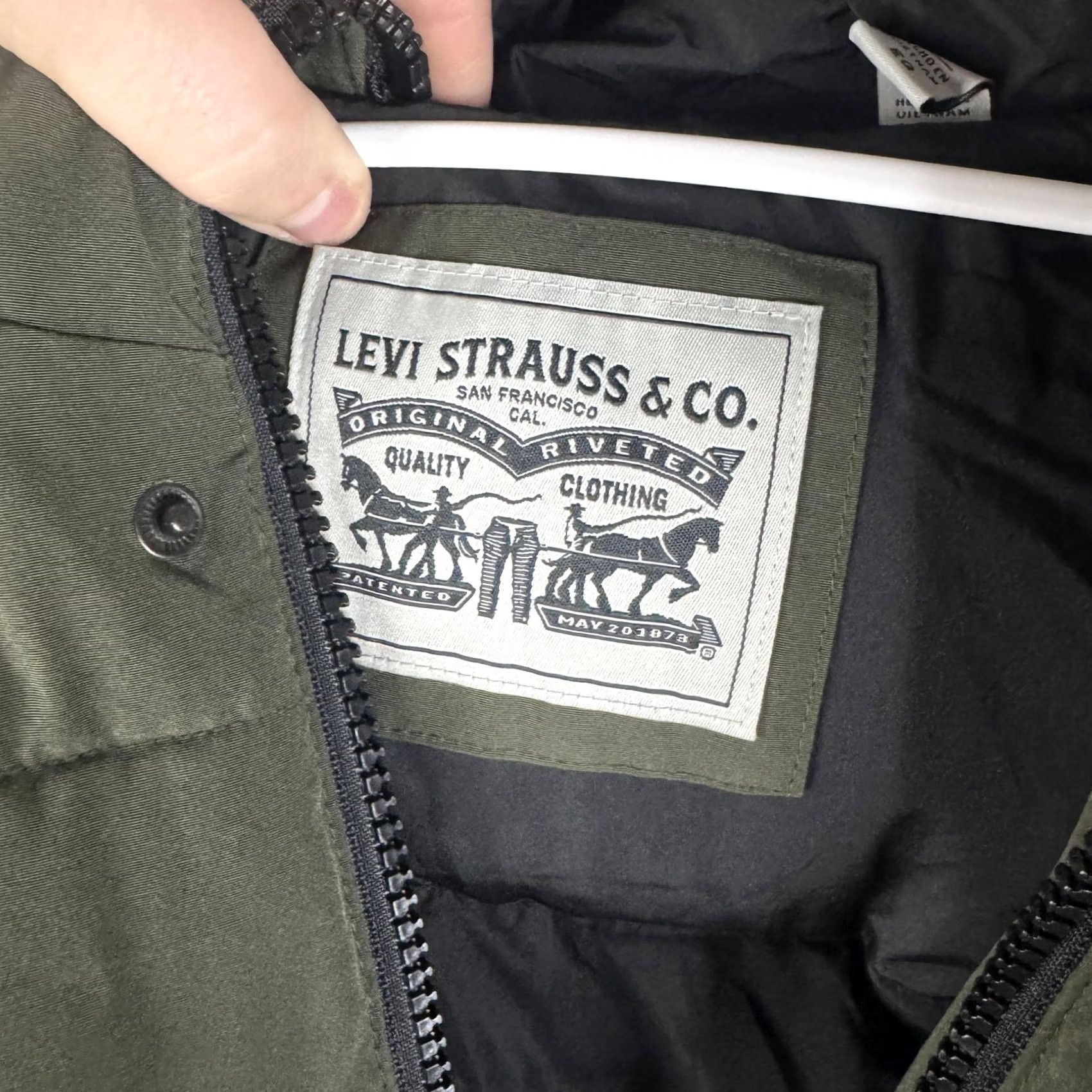 Levi's Levi's Coat Mens XL Green Hooded Long Puffer Insulated Winter LM1RP332 Size US XL / EU 56 / 4 - 7 Thumbnail