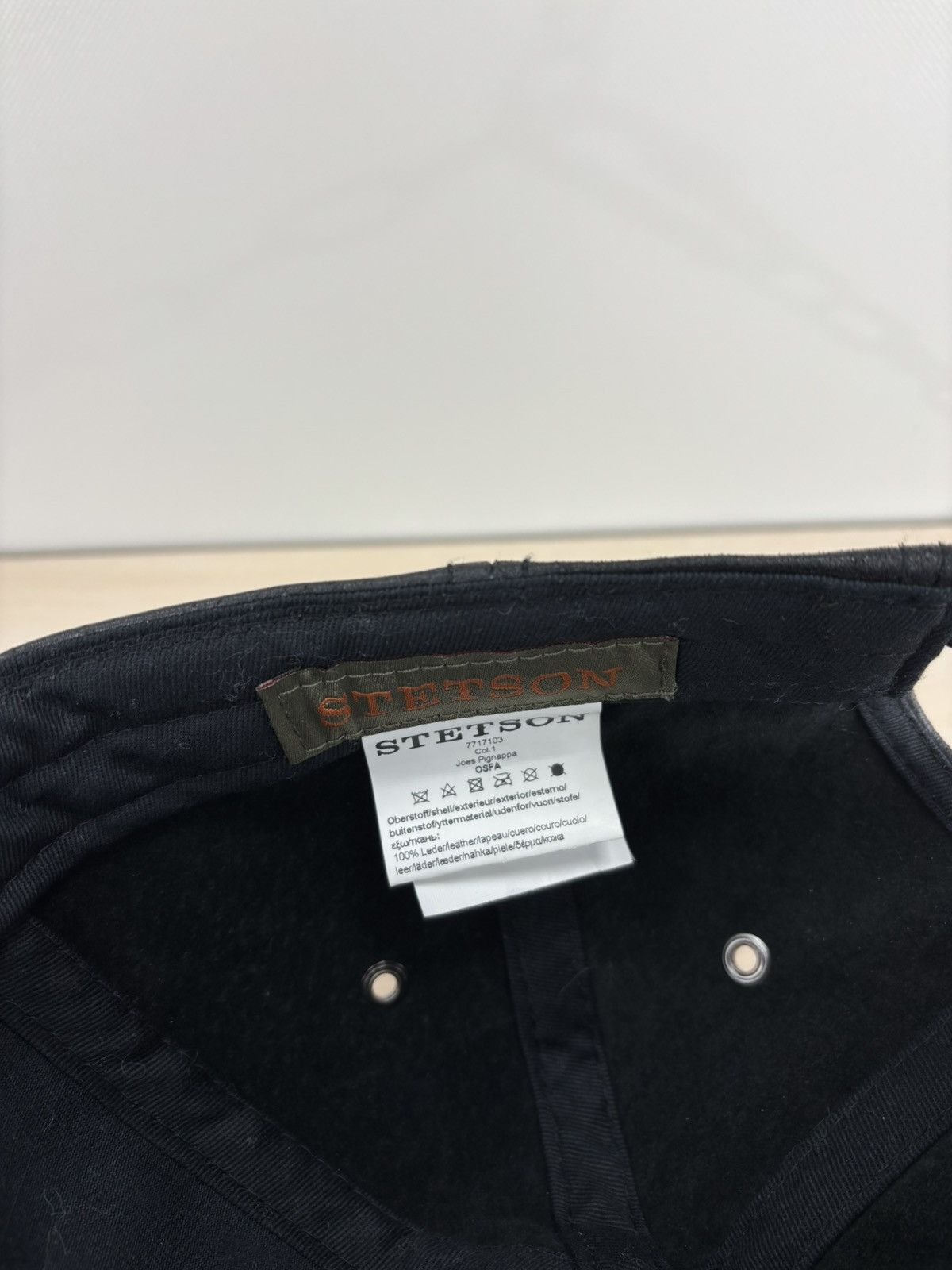 Leather × Stetson Mens leather cap Stetson Color Black Size ONE SIZE - 10 Thumbnail