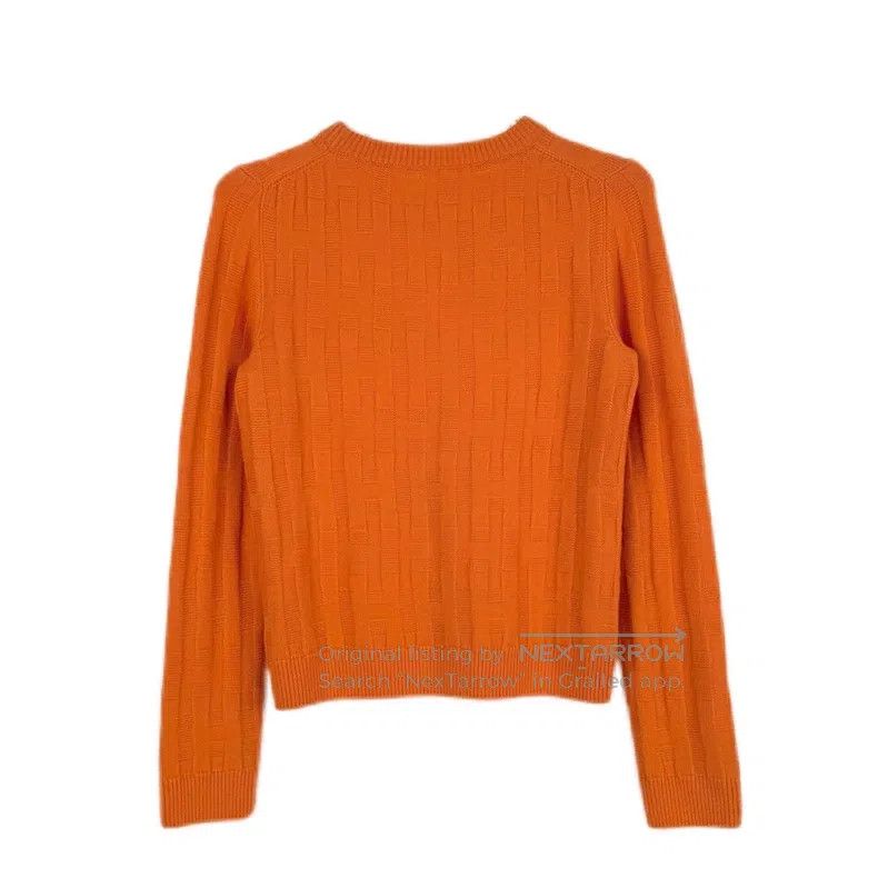 Hermes Hermes Orange Full H Woolen Sweater Size XS / US 0-2 / IT 36-38 - 2 Thumbnail