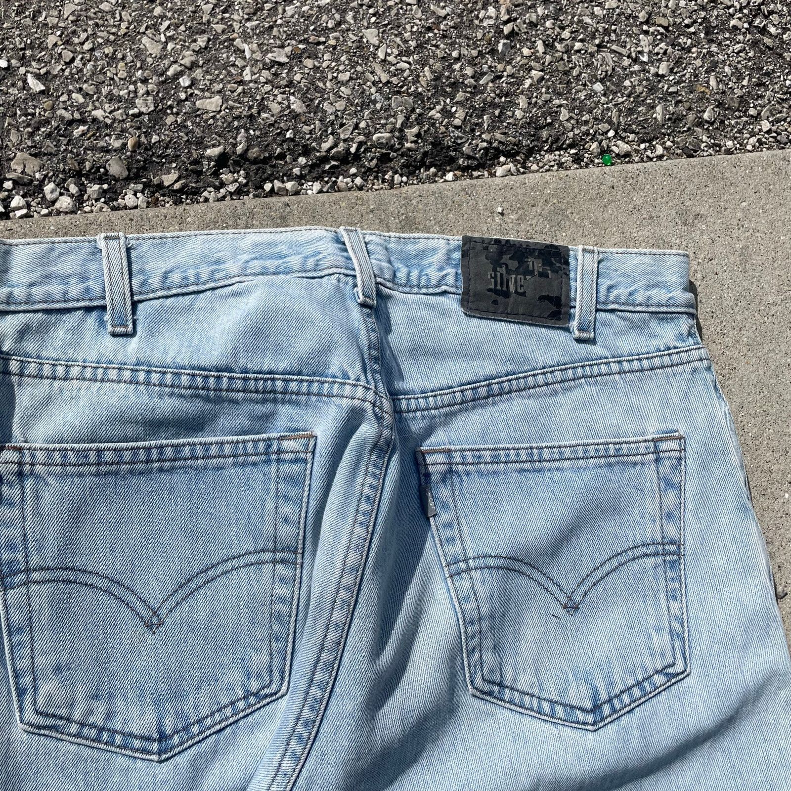 Levi's Levi’s SilverTab Mens Jeans 35x31 Navy Loose Baggy Y2K 90s Size US 35 - 2 Thumbnail