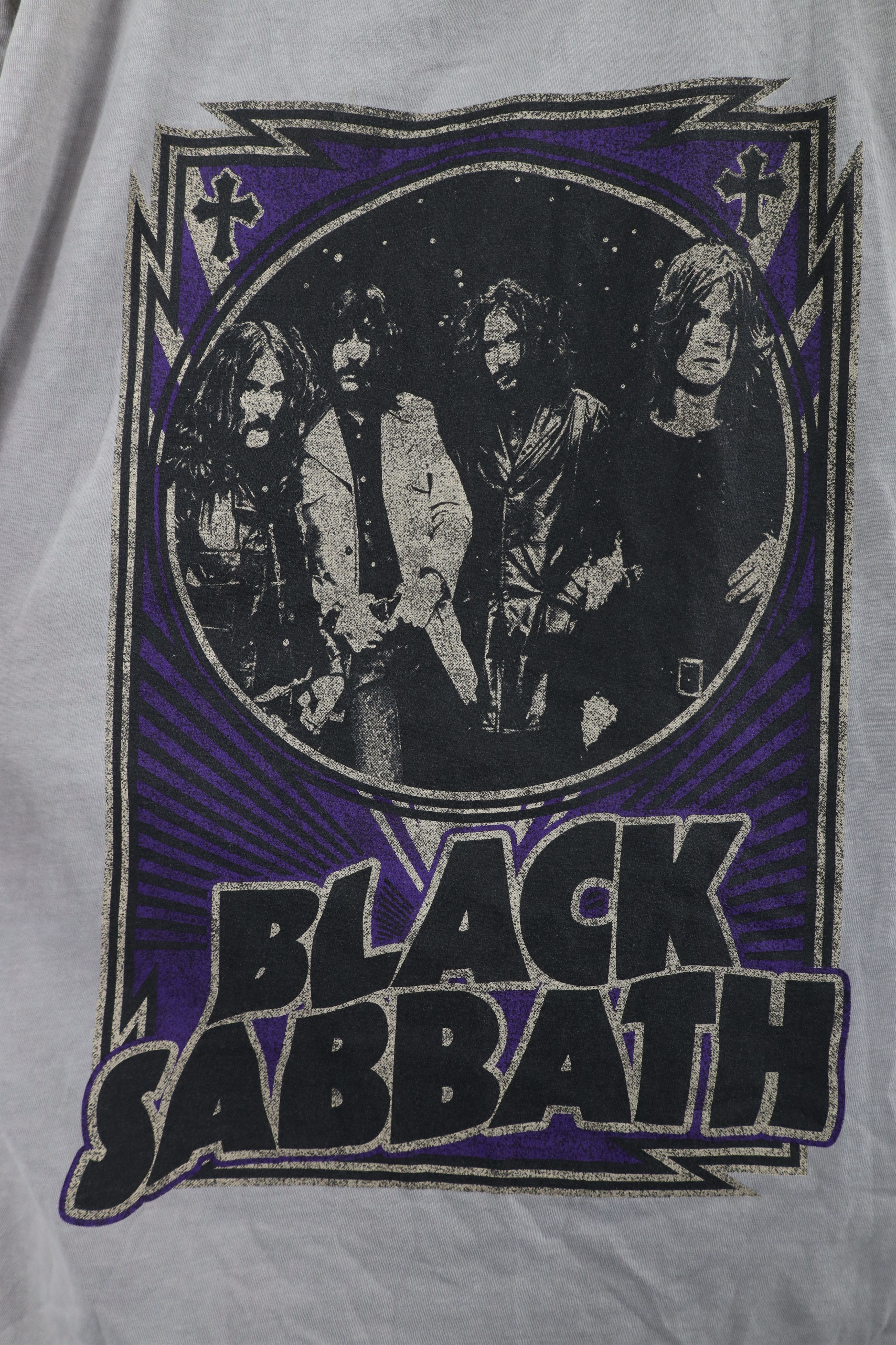 Vintage Retro Black Sabbath Spell Out Short Sleeve Band T-Shirt Gray Size US S / EU 44-46 / 1 - 6 Thumbnail