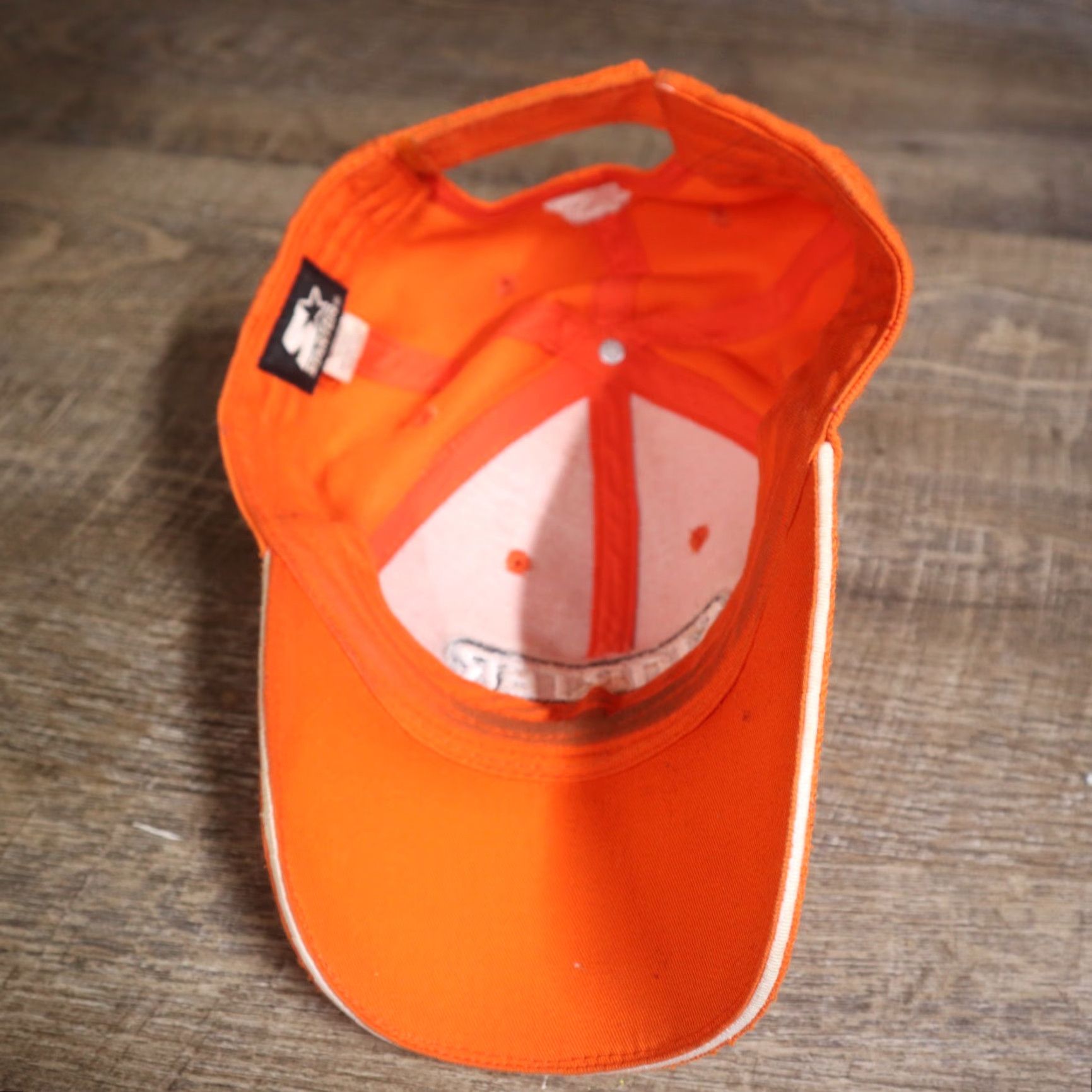 Starter Starter Hat Unisex Adults One Size Orange Cotton Blend Adjustable Strapback Cap Embroidered Hat Size ONE SIZE - 6 Thumbnail