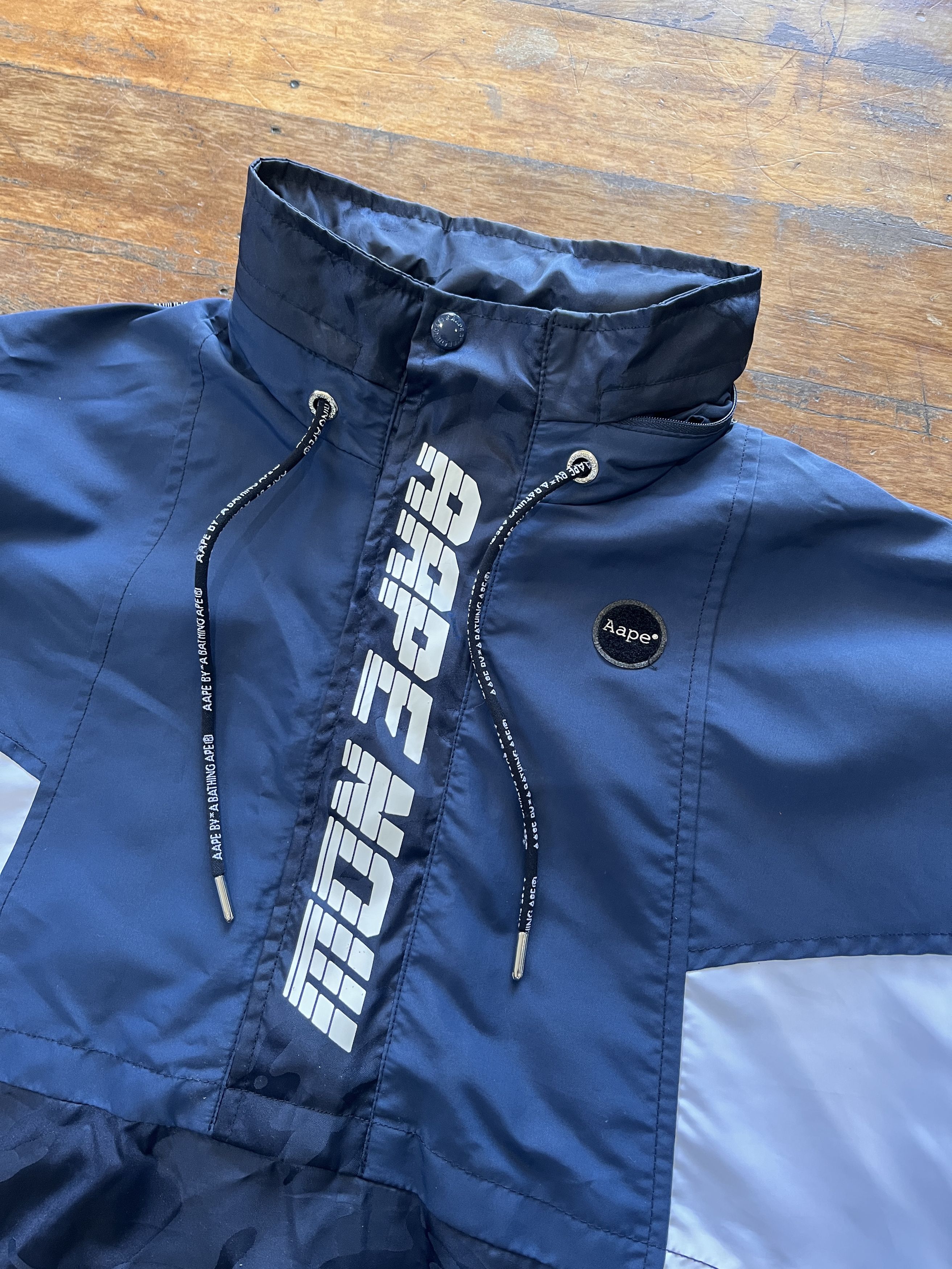 Aape Rare 2017 AApe Now Windbreaker Jacket Navy Size US M / EU 48-50 / 2 - 7 Thumbnail