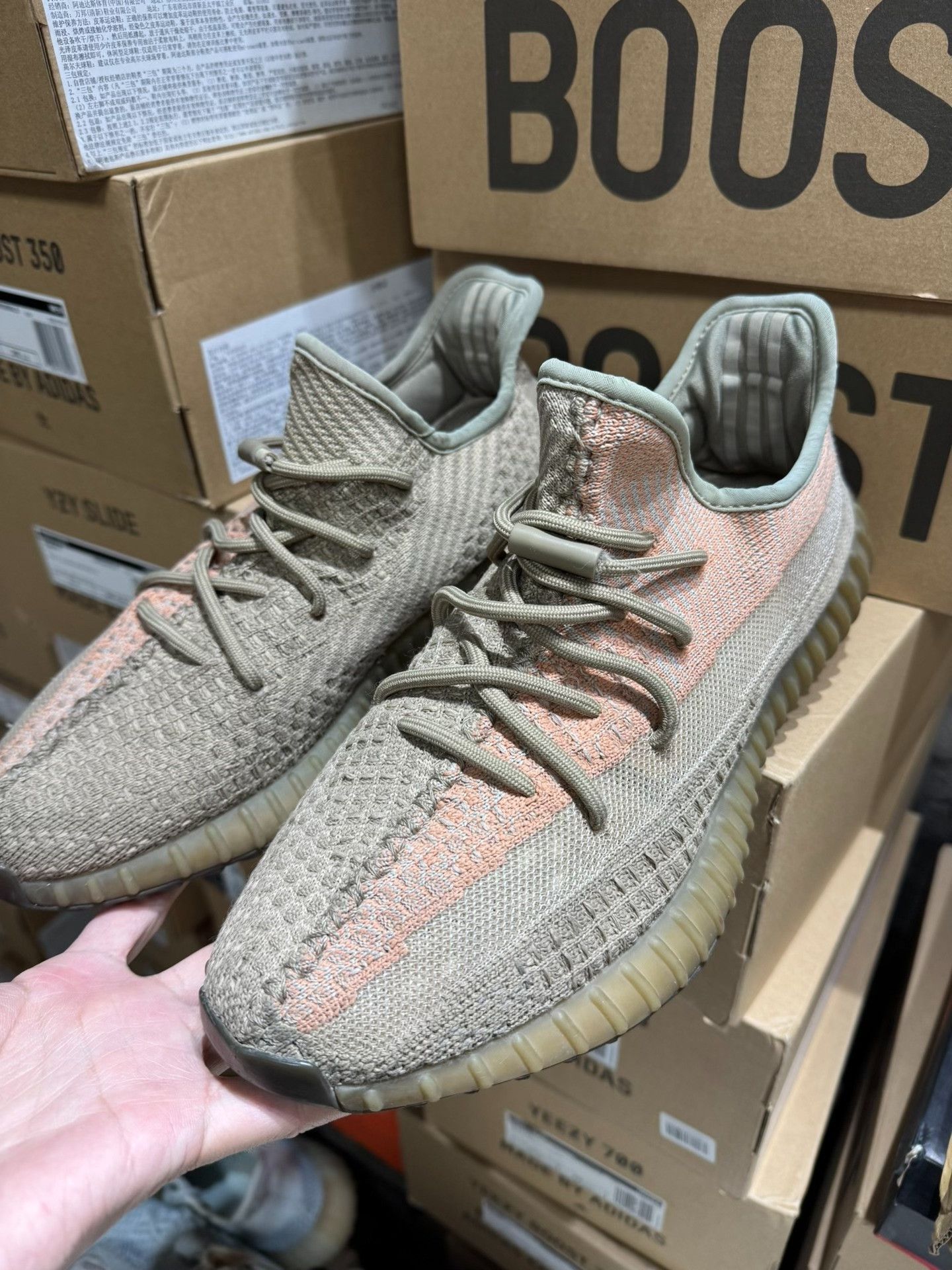 Adidas Adidas YEEZY350 Orange Lowtop Sneakers S Men Size US 10 / EU 43 - 1 Thumbnail