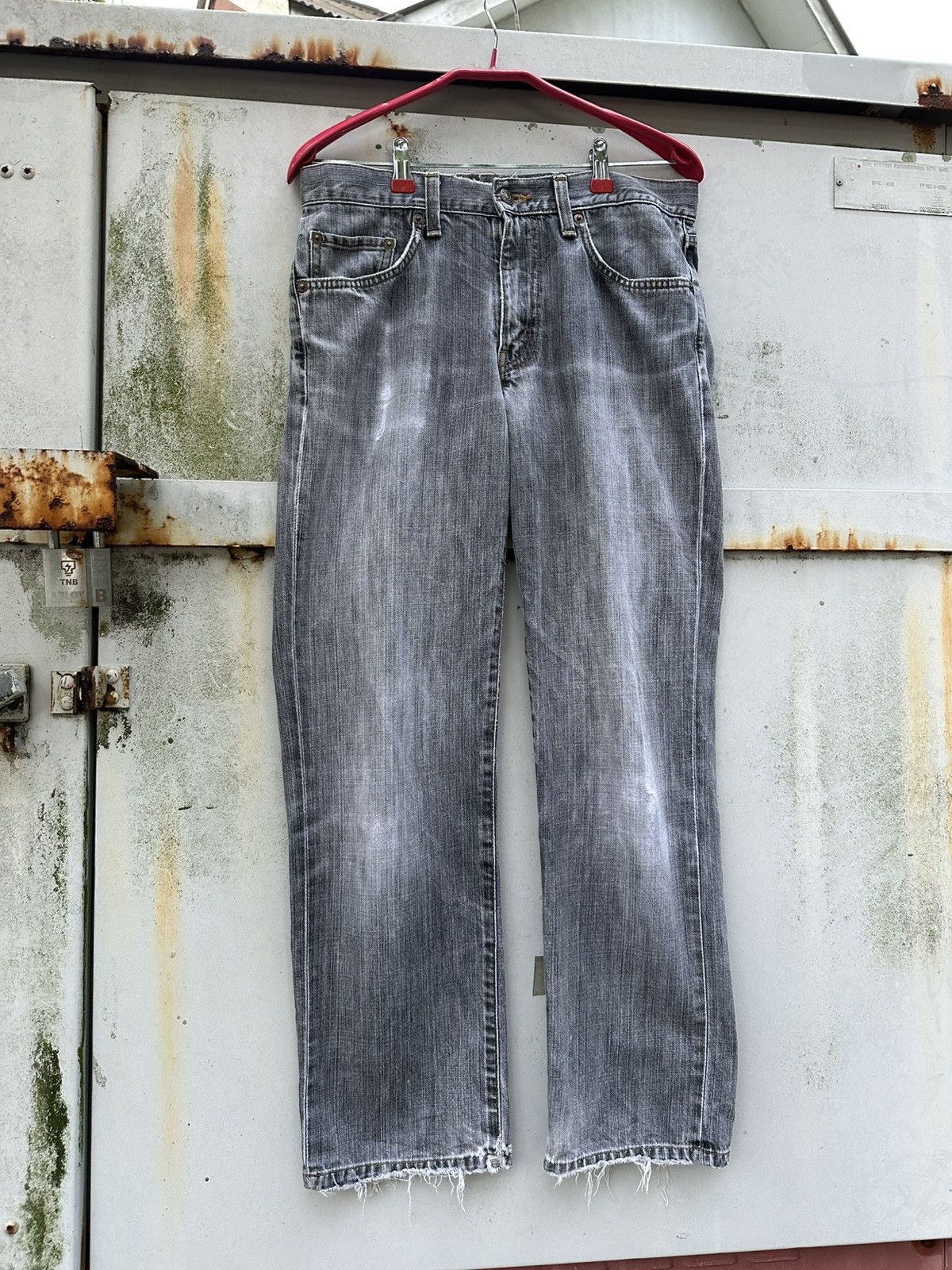 Edwin 👹Vintage THRASHED EDWIN Straight Cut Jeans Size US 30 / EU 46 - 7 Thumbnail