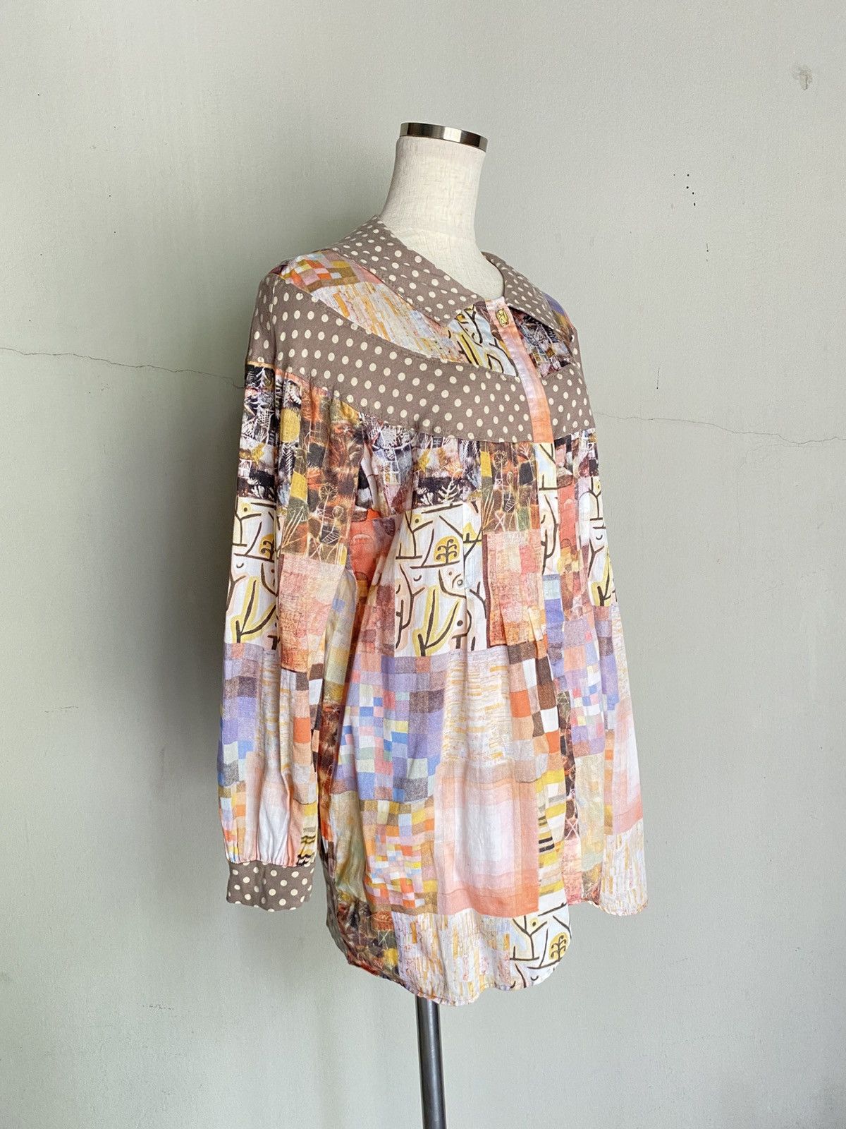 Frapbois FRAPBOIS Multicolor Printed Blouse with Polka Dot Accents Size XS / US 0-2 / IT 36-38 - 18 Thumbnail