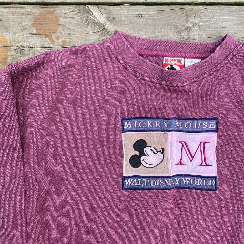Disney × Vintage Vintage 1994 Embroidered Disney Mickey Mouse Crewneck Sweat Size US L / EU 52-54 / 3 - 7 Thumbnail