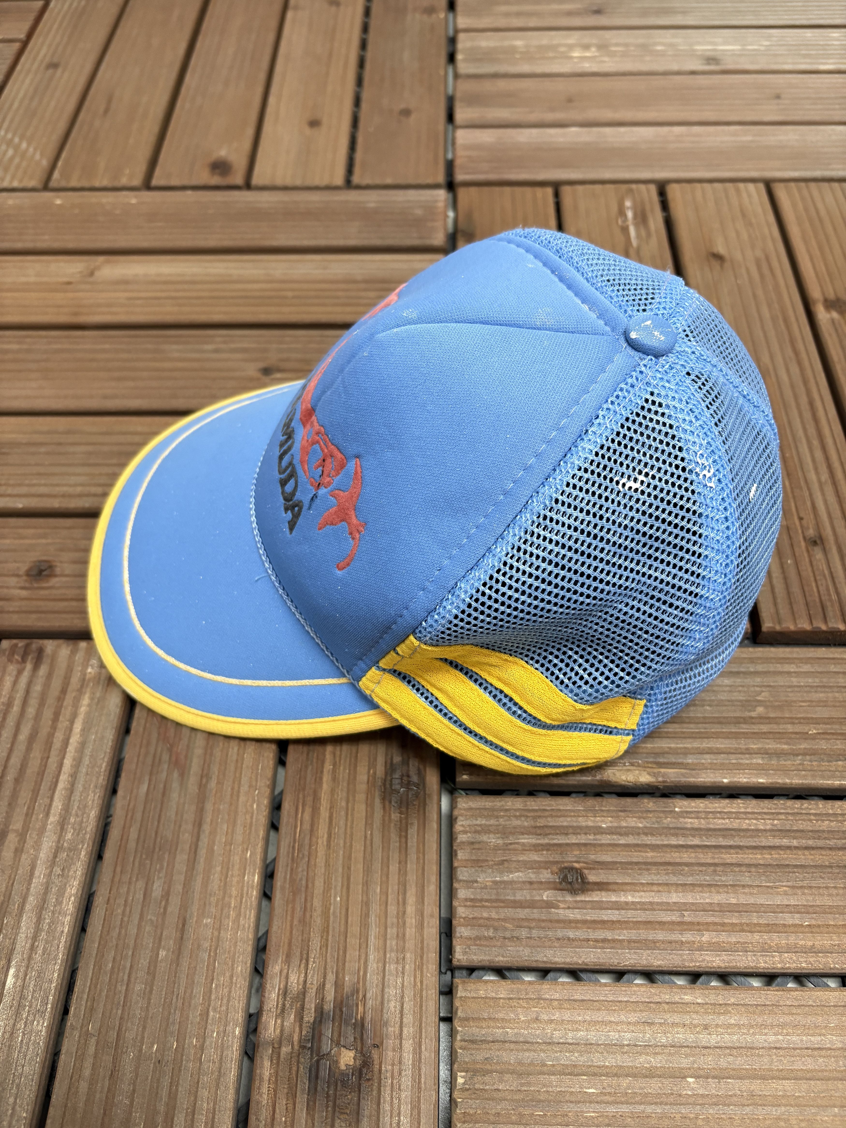 Vintage Bermuda Island Vintage Blue Trucker Snap Back Hat Size ONE SIZE - 4 Thumbnail