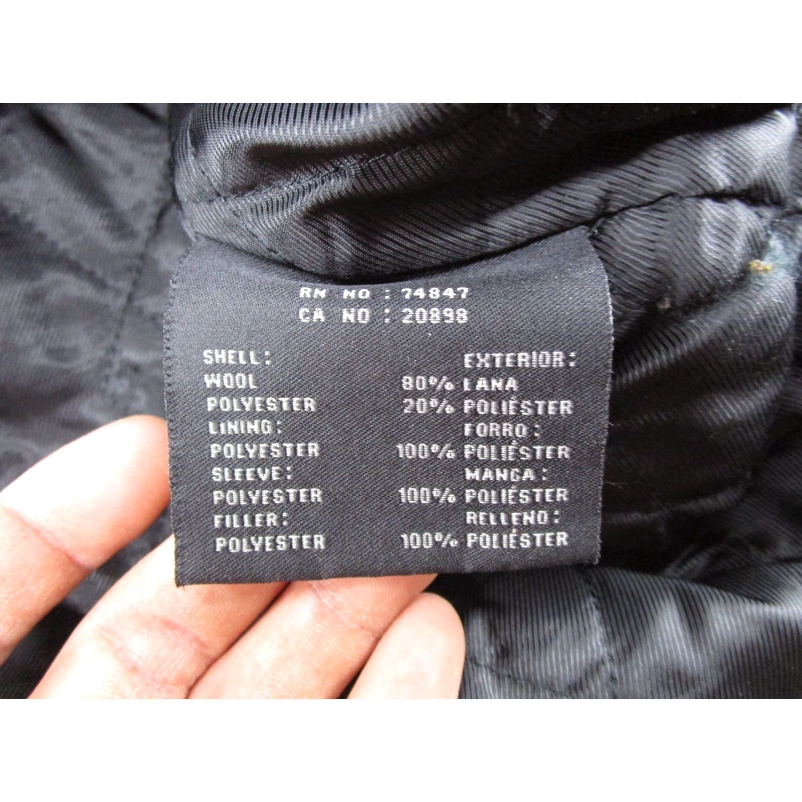Dockers DOCKERS Bomber Jacket Men XL Wool Blend Black Full Zip Pockets Quilted Vintage: No Size US XL / EU 56 / 4 - 3 Thumbnail