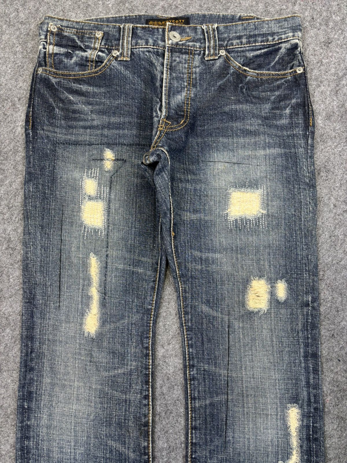 Boycott 💥Art Of Distressed💥Boycott Insane Distressed Denim F945 Size US 32 / EU 48 - 3 Thumbnail