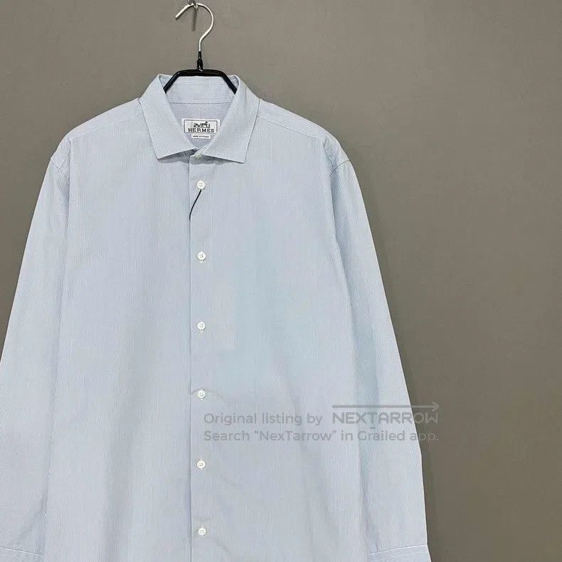 Hermes Hermes size 39 Striped Shirt Size US M / EU 48-50 / 2 - 2 Thumbnail