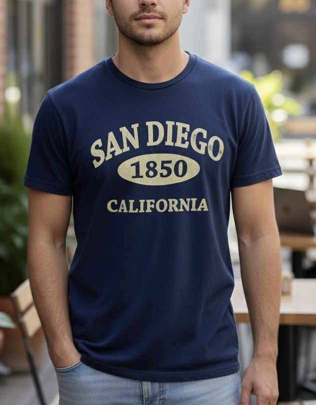 Other Men’s Navy Blue and Beige San Diego 1850 California T-Shirt Size US M / EU 48-50 / 2 - 1 Thumbnail
