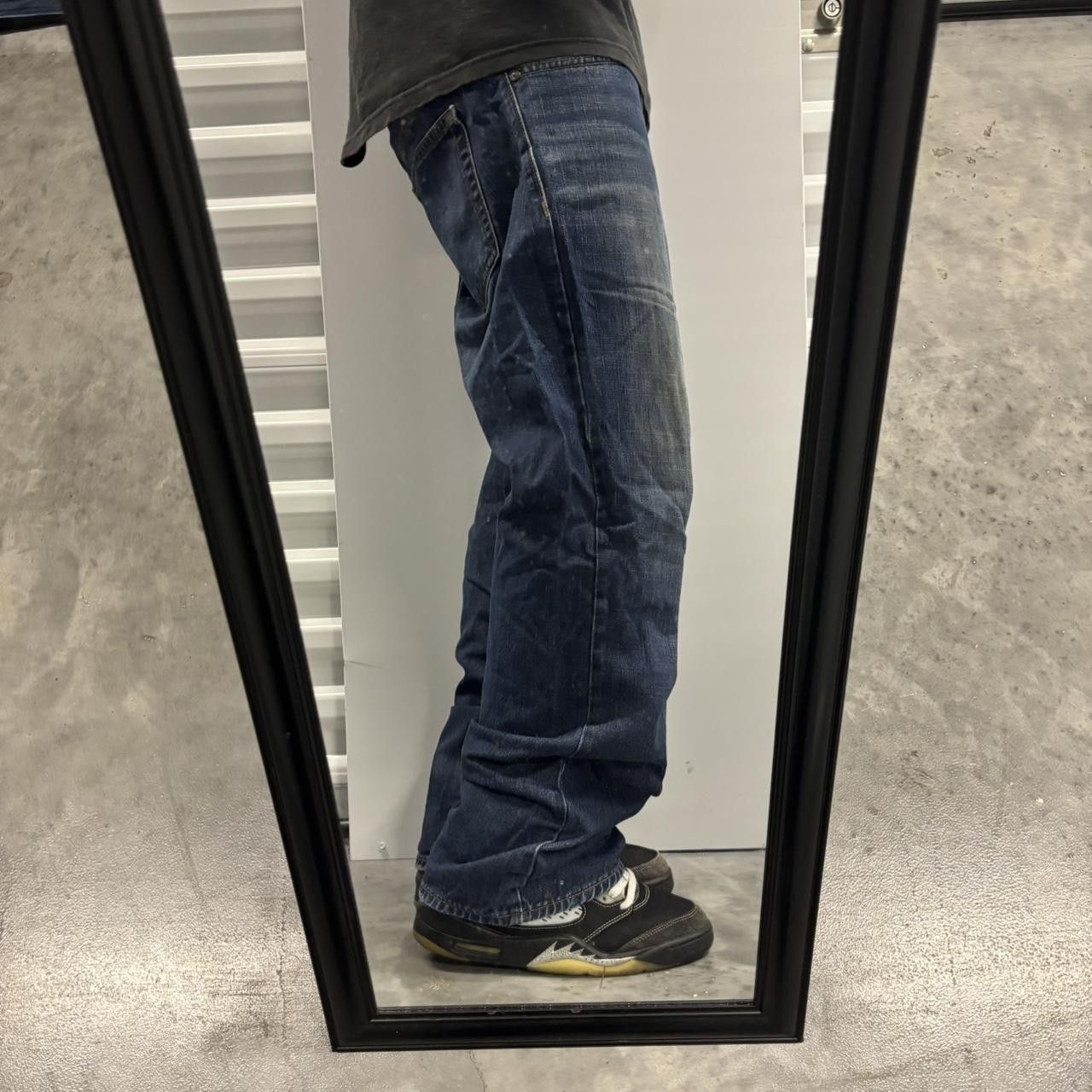 Japanese Brand × Vintage Crazy Vintage Y2K/2000s Grunge Dark Wash Bootcut Denim Jeans! Size US 34 / EU 50 - 2 Thumbnail