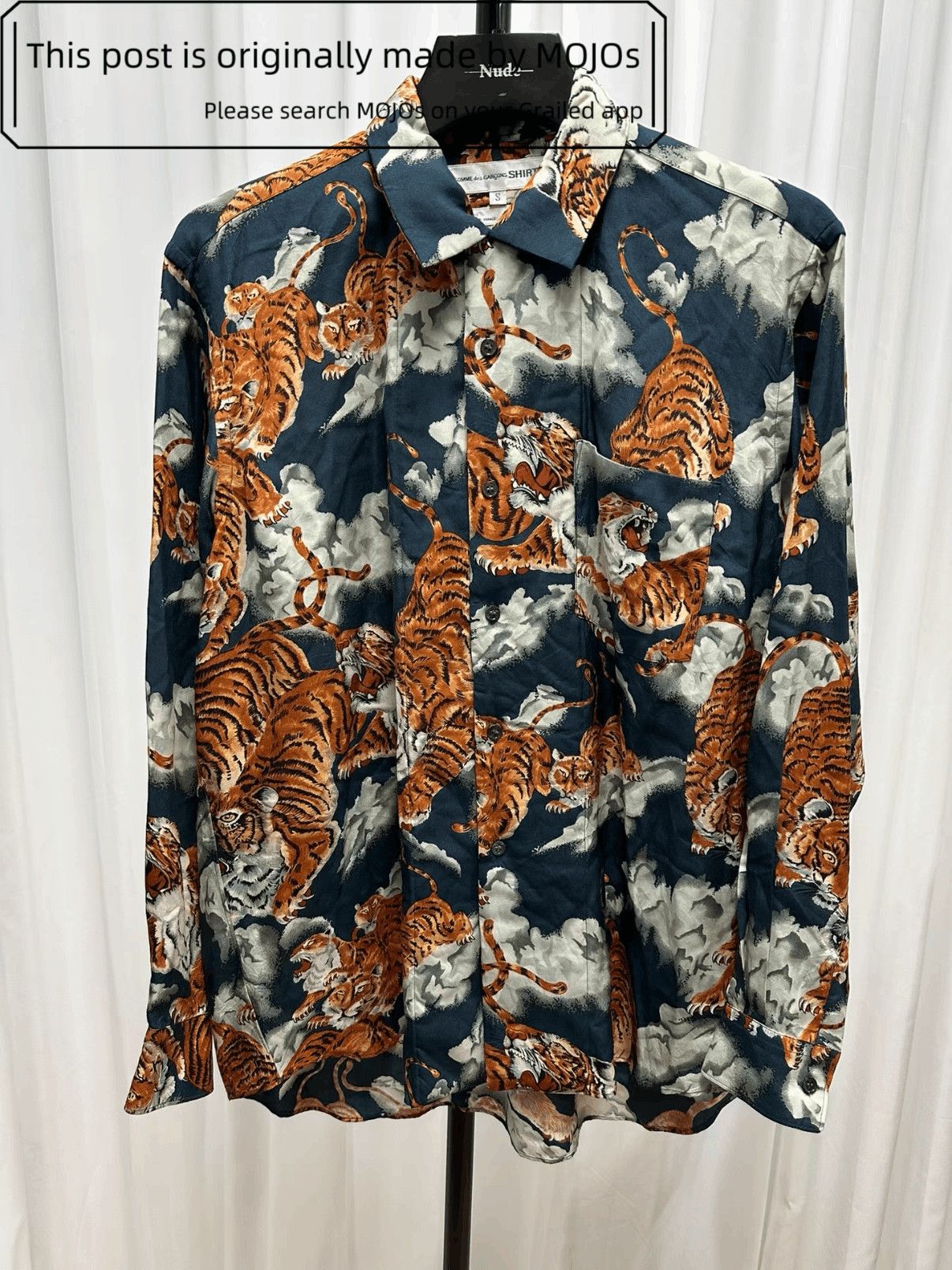Comme Des Garcons Shirt 99AW Tiger Silk Shirt mojos2151213