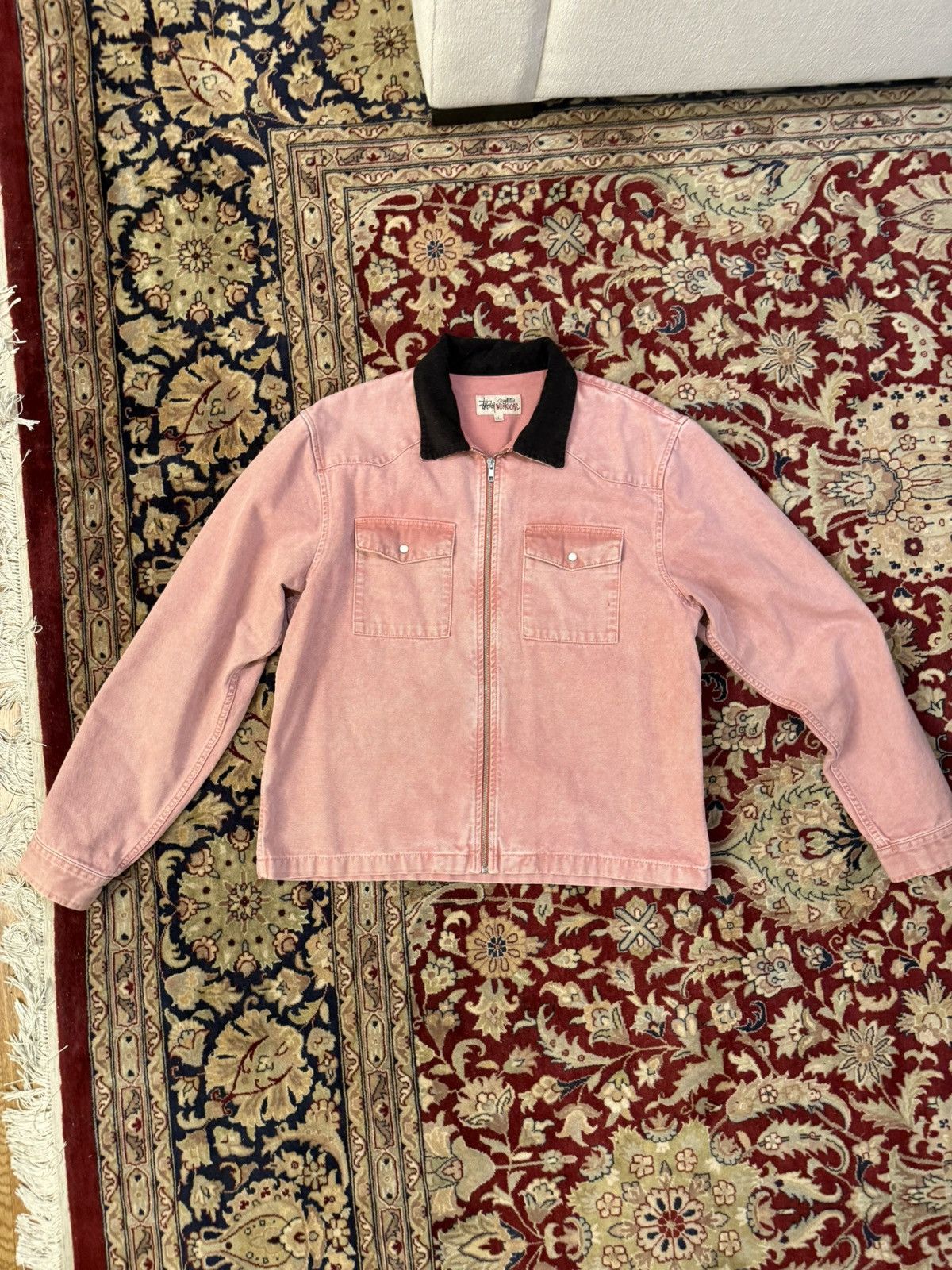 Stussy Pink Stussy Workwear Jacket Size US L / EU 52-54 / 3 - 1 Thumbnail