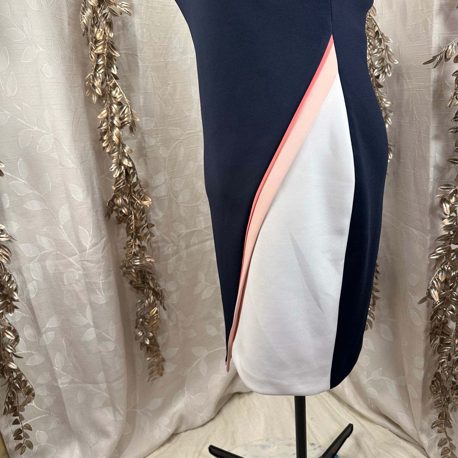 Tommy Hilfiger Tommy Hilfiger Navy White Coral Sheath Dress Size 14 Size XL / US 12-14 / IT 48-50 - 8 Thumbnail