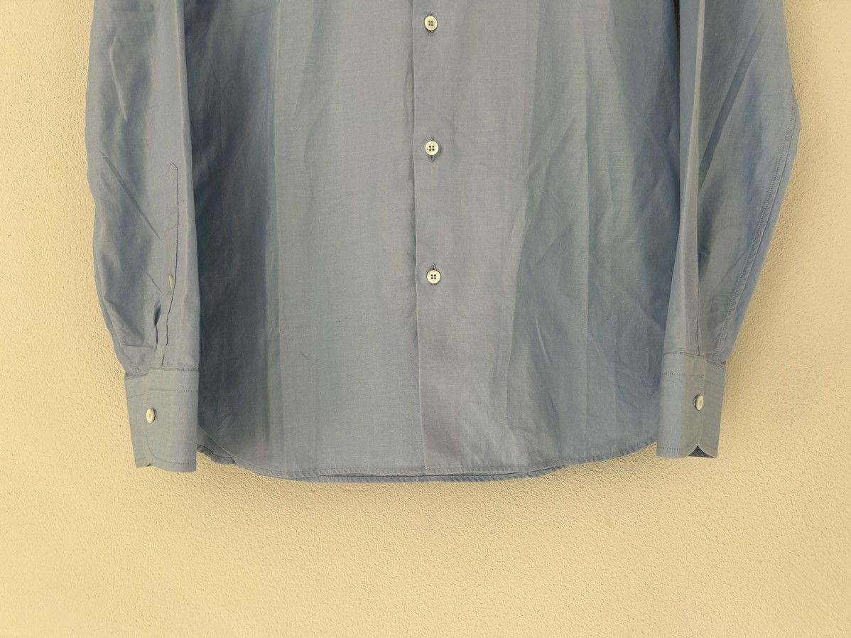 Gucci Blue Shirt with White Collar and Pierced Heart Embroidery Size US M / EU 48-50 / 2 - 3 Thumbnail