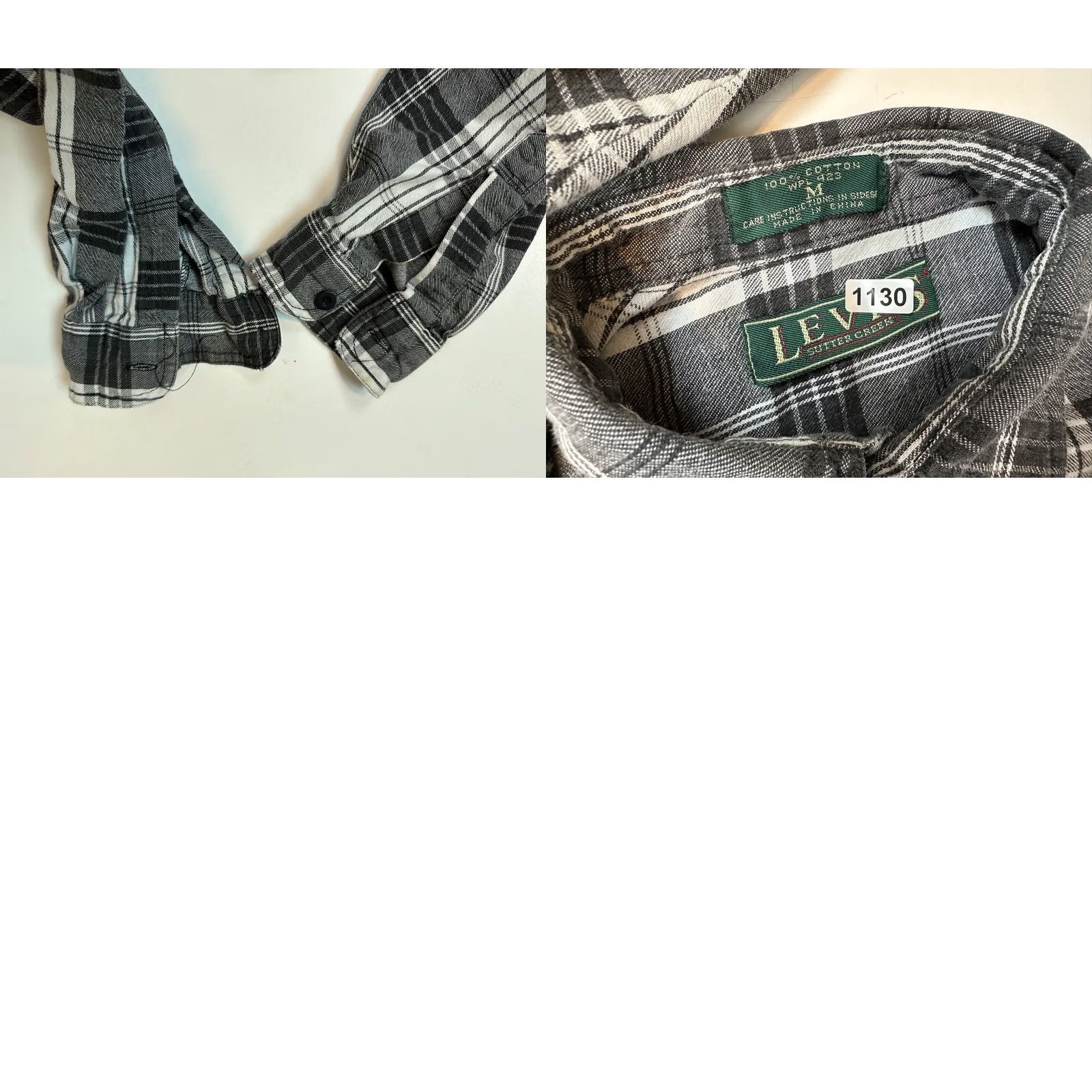 Levi's VINTAGE Levi's Sutter Creek Shirt Men M Plaid Cotton Button-Up Black Casual 80s 90s Grunge Hipster Mens Size US M / EU 48-50 / 2 - 10 Thumbnail