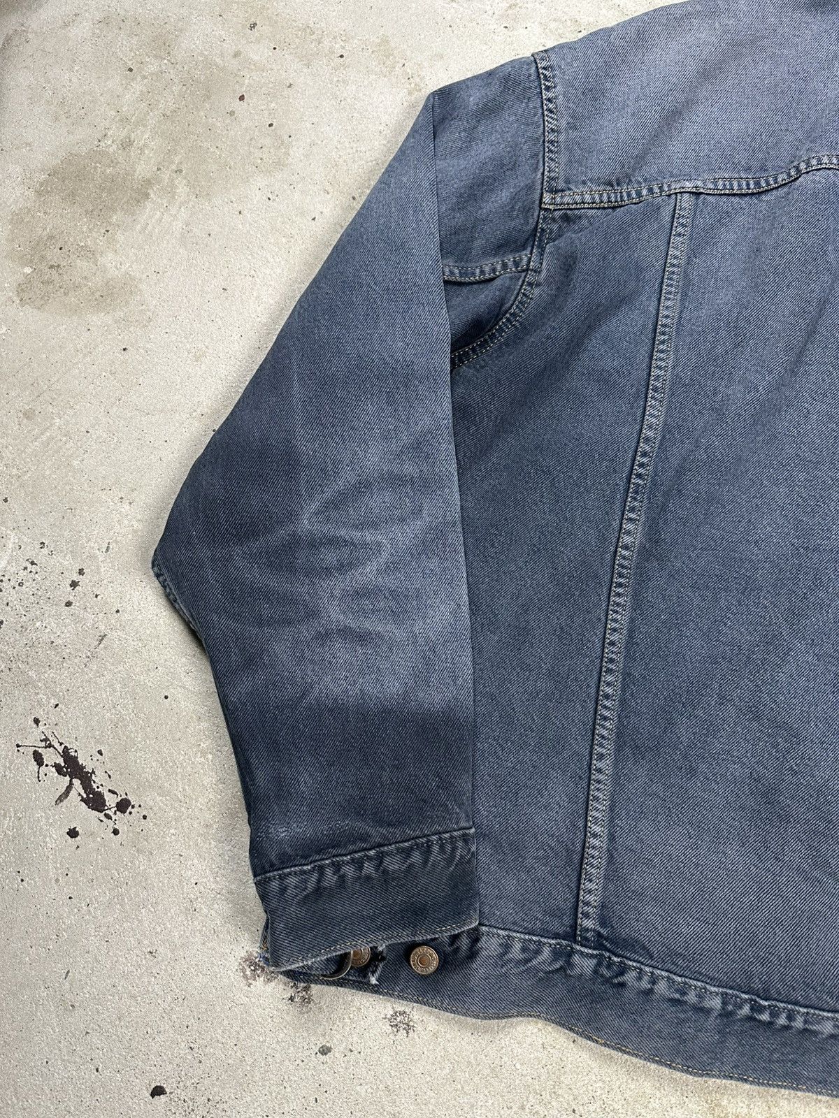 Levi's Vintage 1996 Levi’s Faded Sherpa Collar Denim Jacket Trucker Size US XL / EU 56 / 4 - 13 Thumbnail