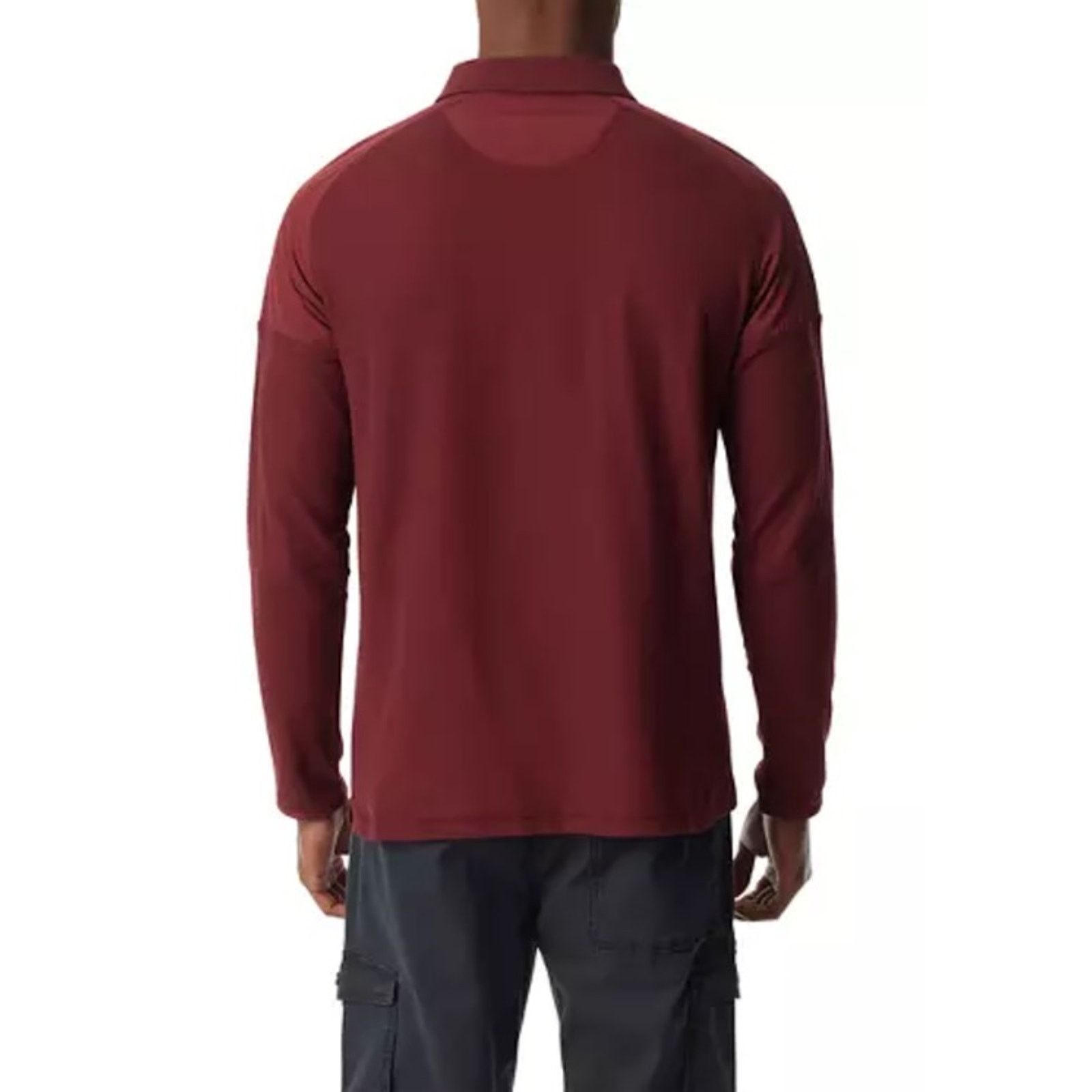 Bass BASS OUTDOOR Men's Maroon Cotton Polo Sweatshirt Size XXL Size US XXL / EU 58 / 5 - 2 Thumbnail