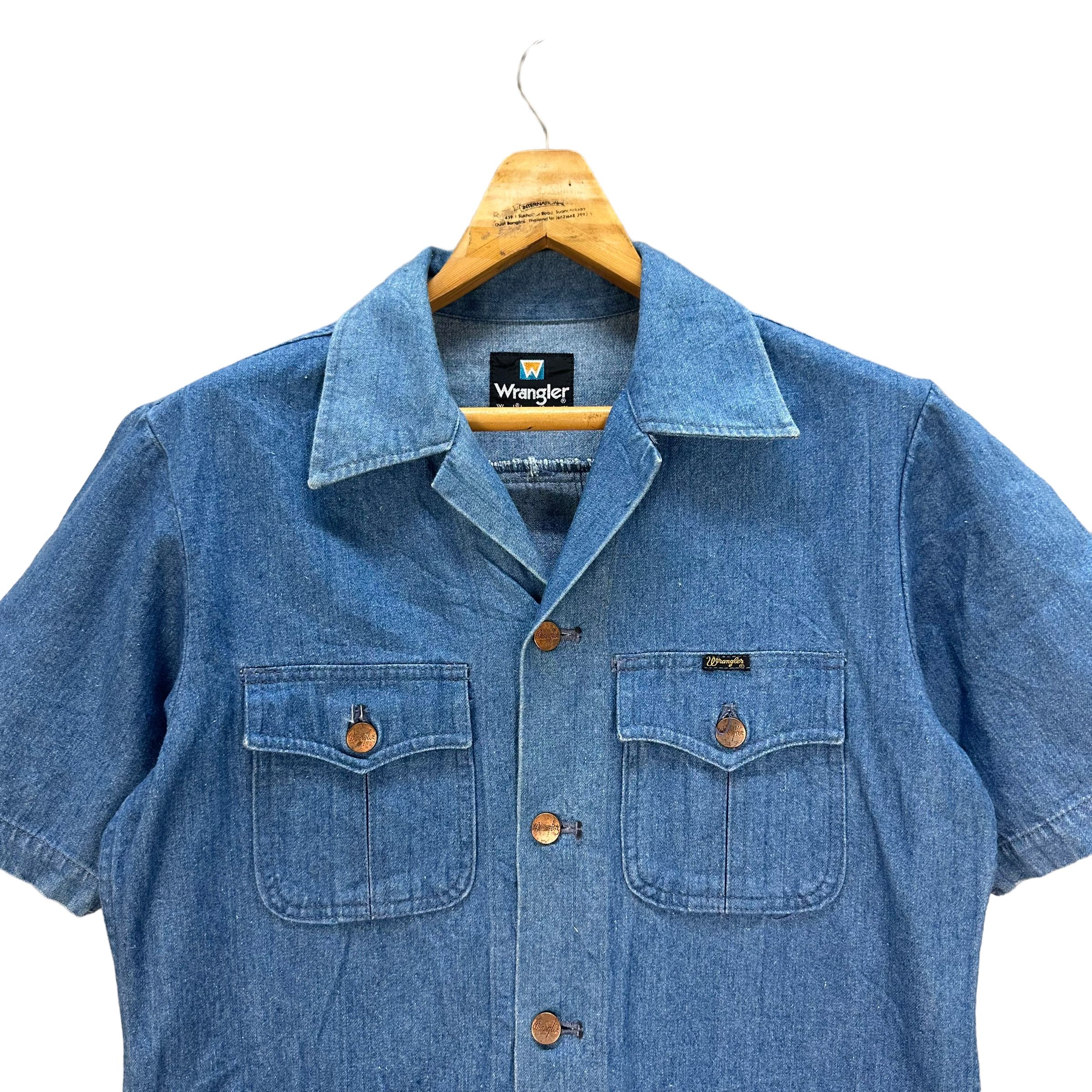 Wrangler VINTAGE 90's WRANGLER SOFT DENIM CHORE JACKET #8051-198 Size L / US 10 / IT 46 - 2 Thumbnail